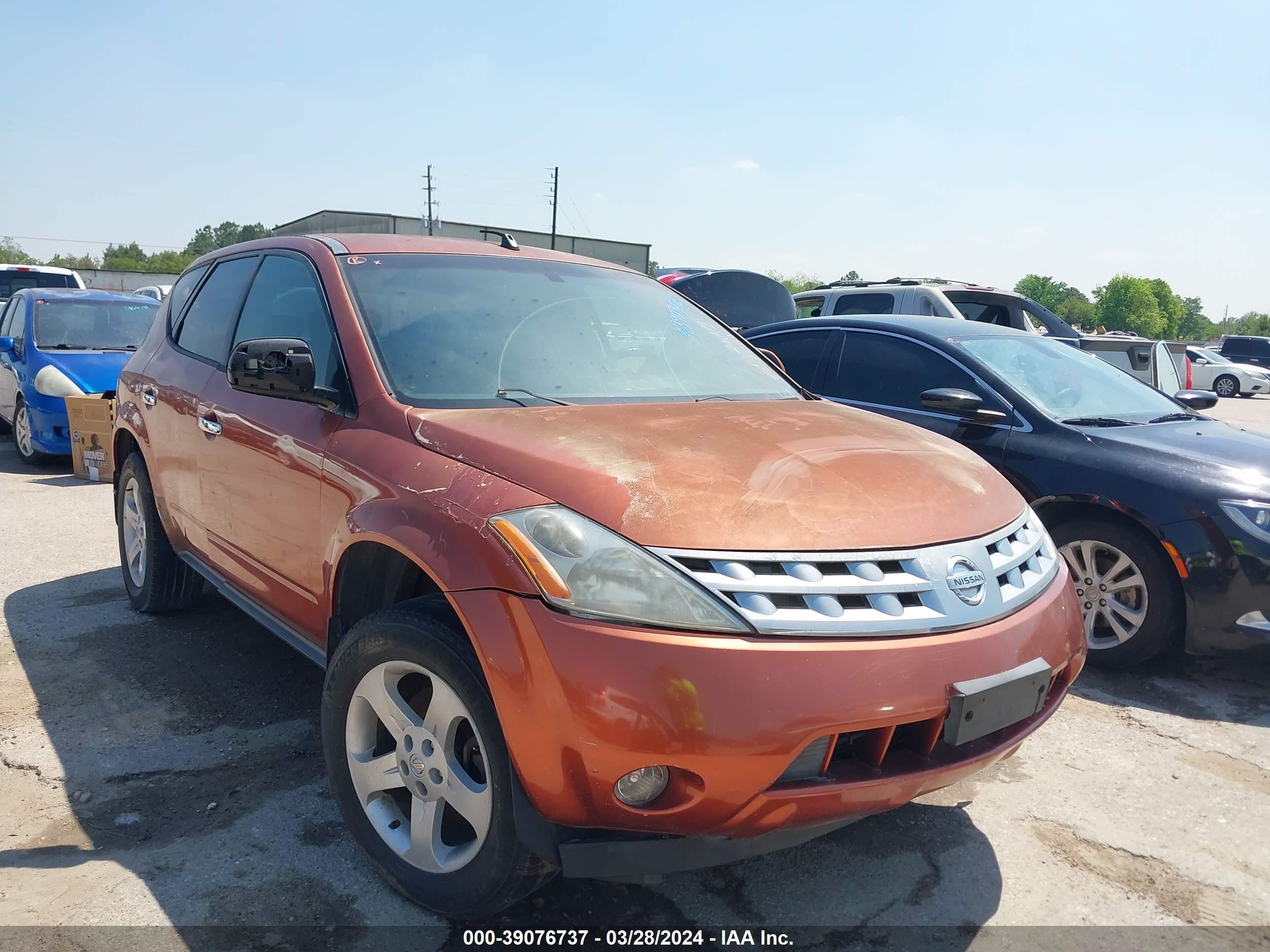 NISSAN MURANO 2003 jn8az08t33w121281