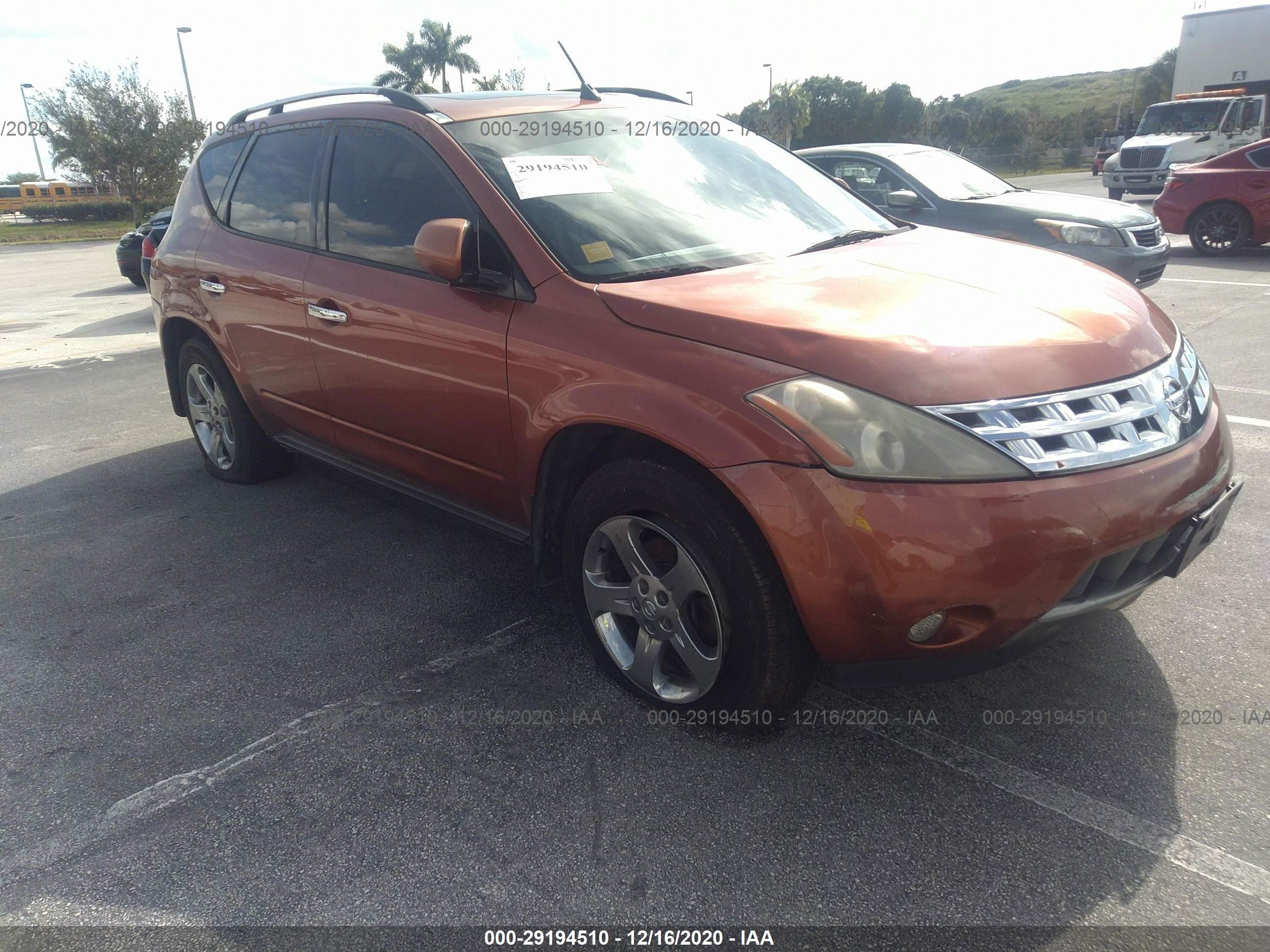 NISSAN MURANO 2003 jn8az08t63w123266