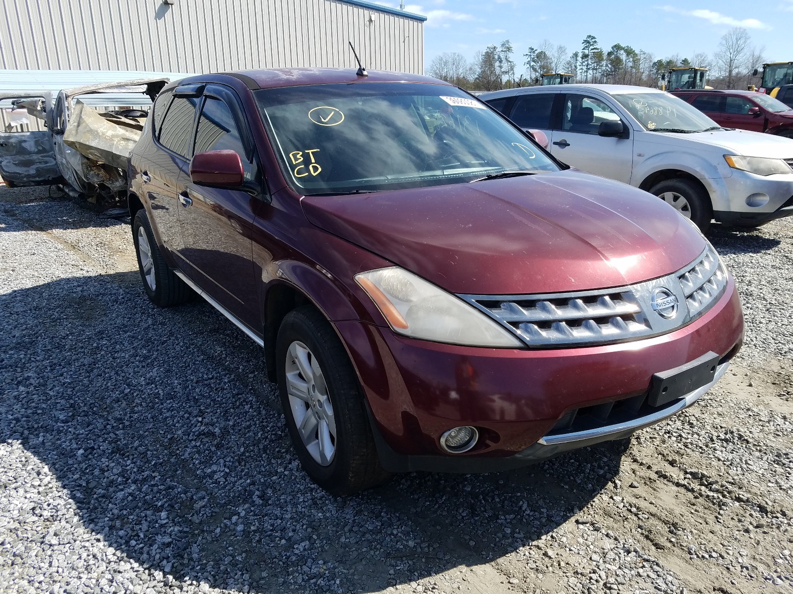 NISSAN MURANO SL 2007 jn8az08t67w527612