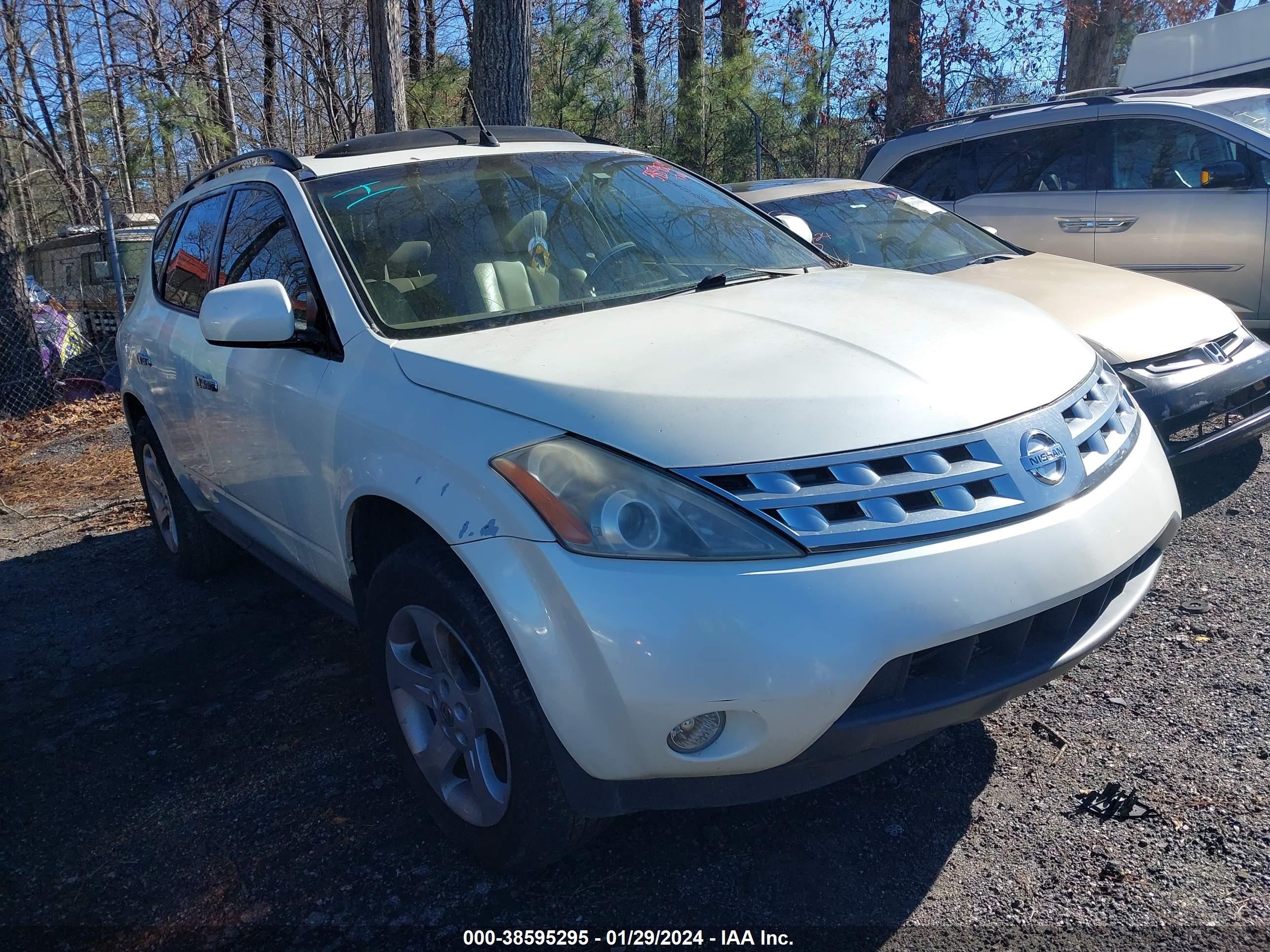 NISSAN MURANO 2003 jn8az08t83w122751