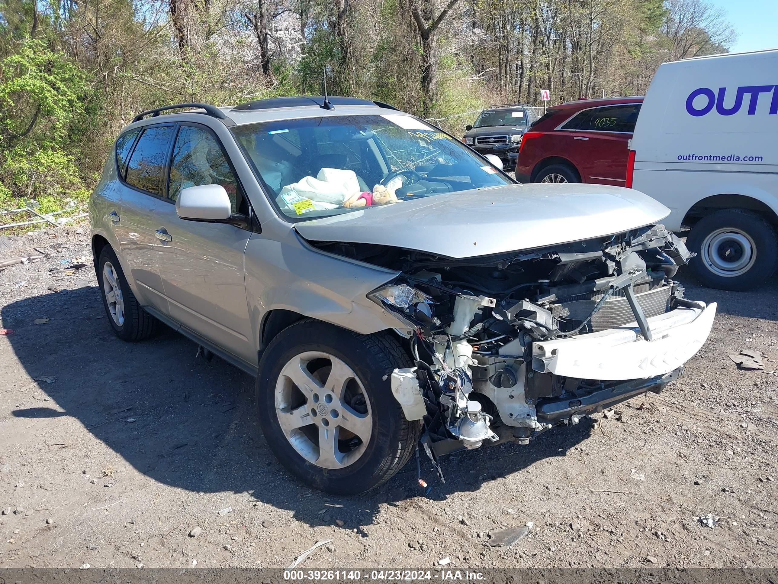 NISSAN MURANO 2004 jn8az08w24w312041