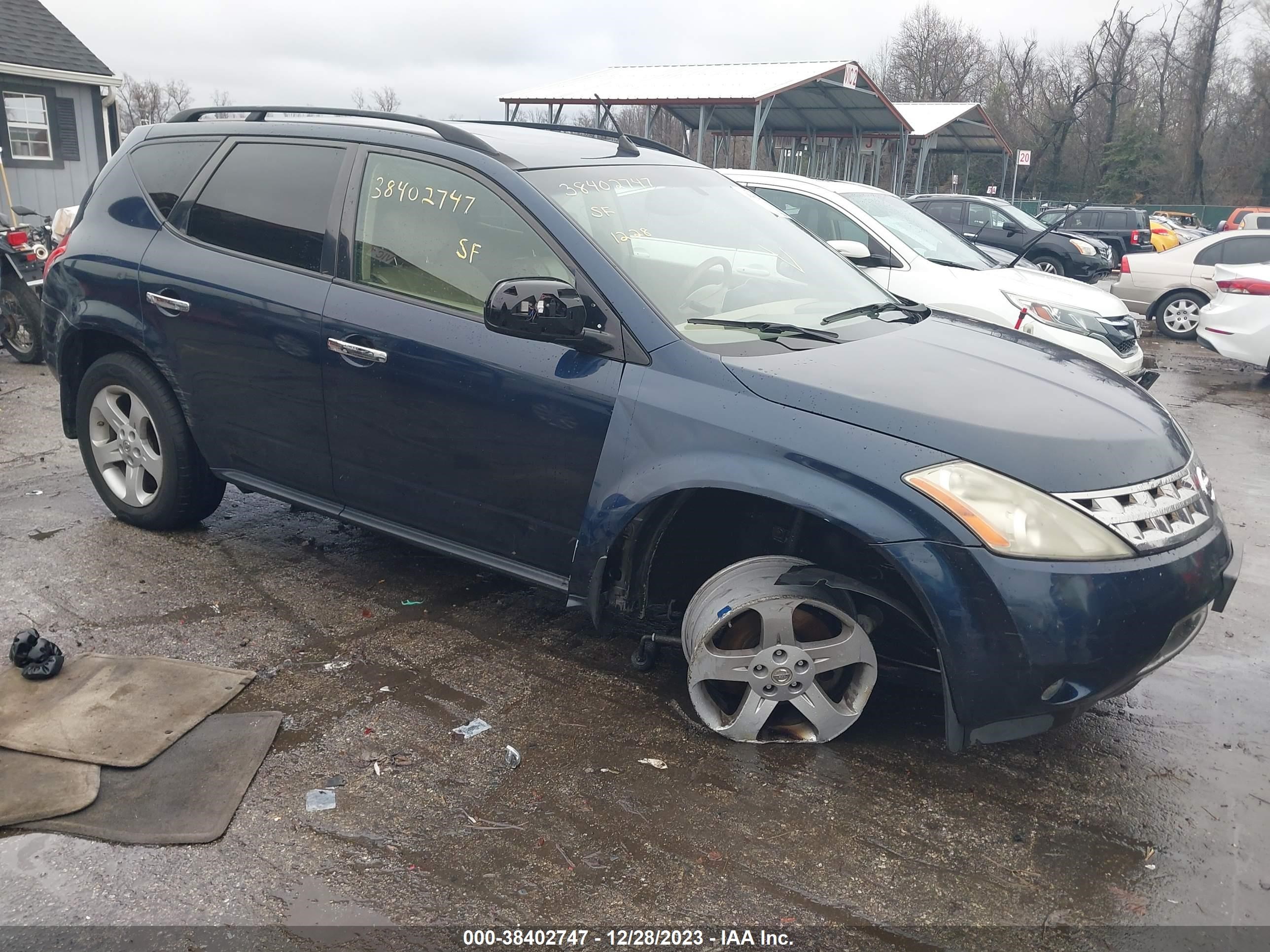 NISSAN MURANO 2005 jn8az08w35w403093