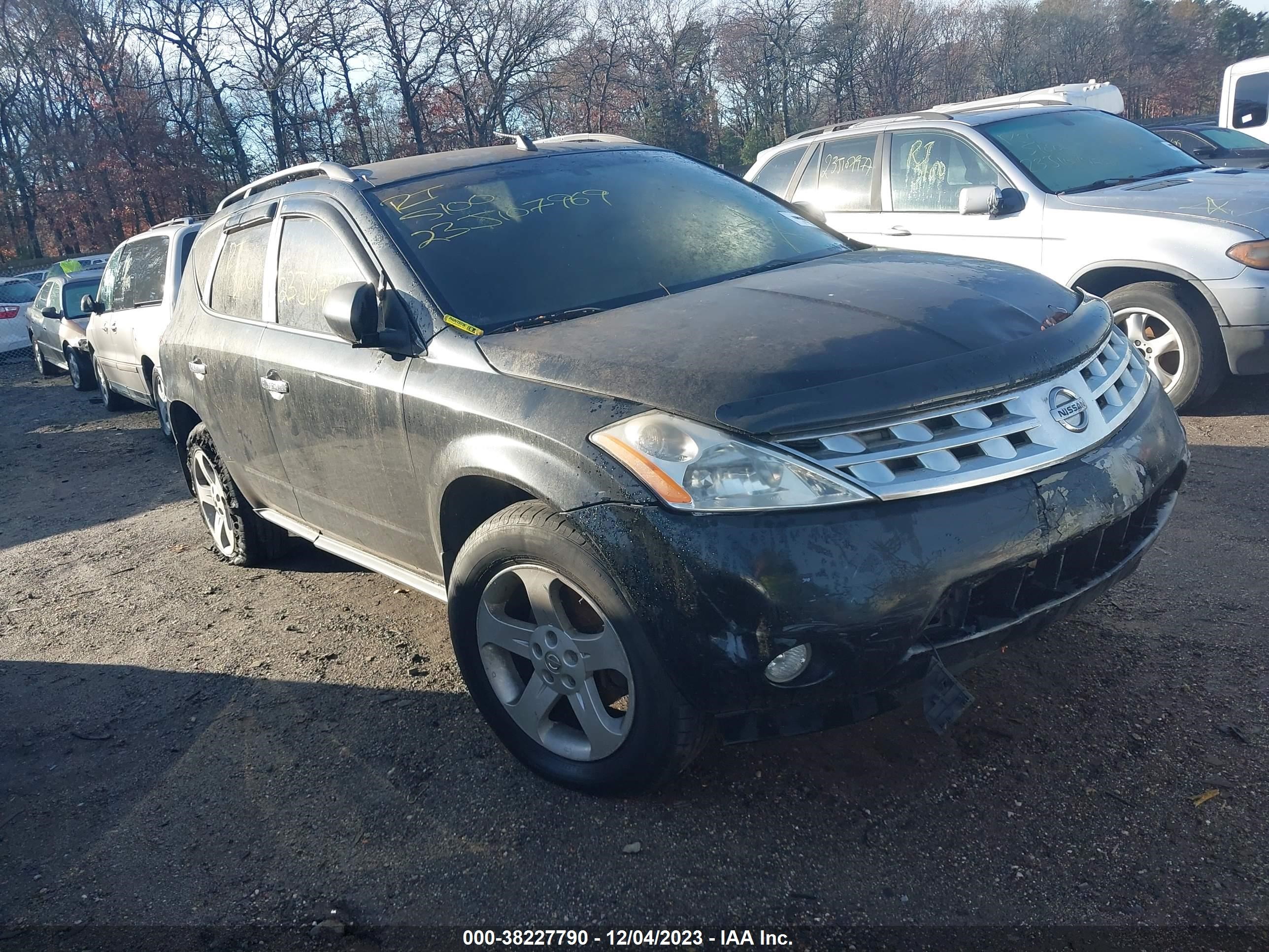 NISSAN MURANO 2003 jn8az08w43w216944