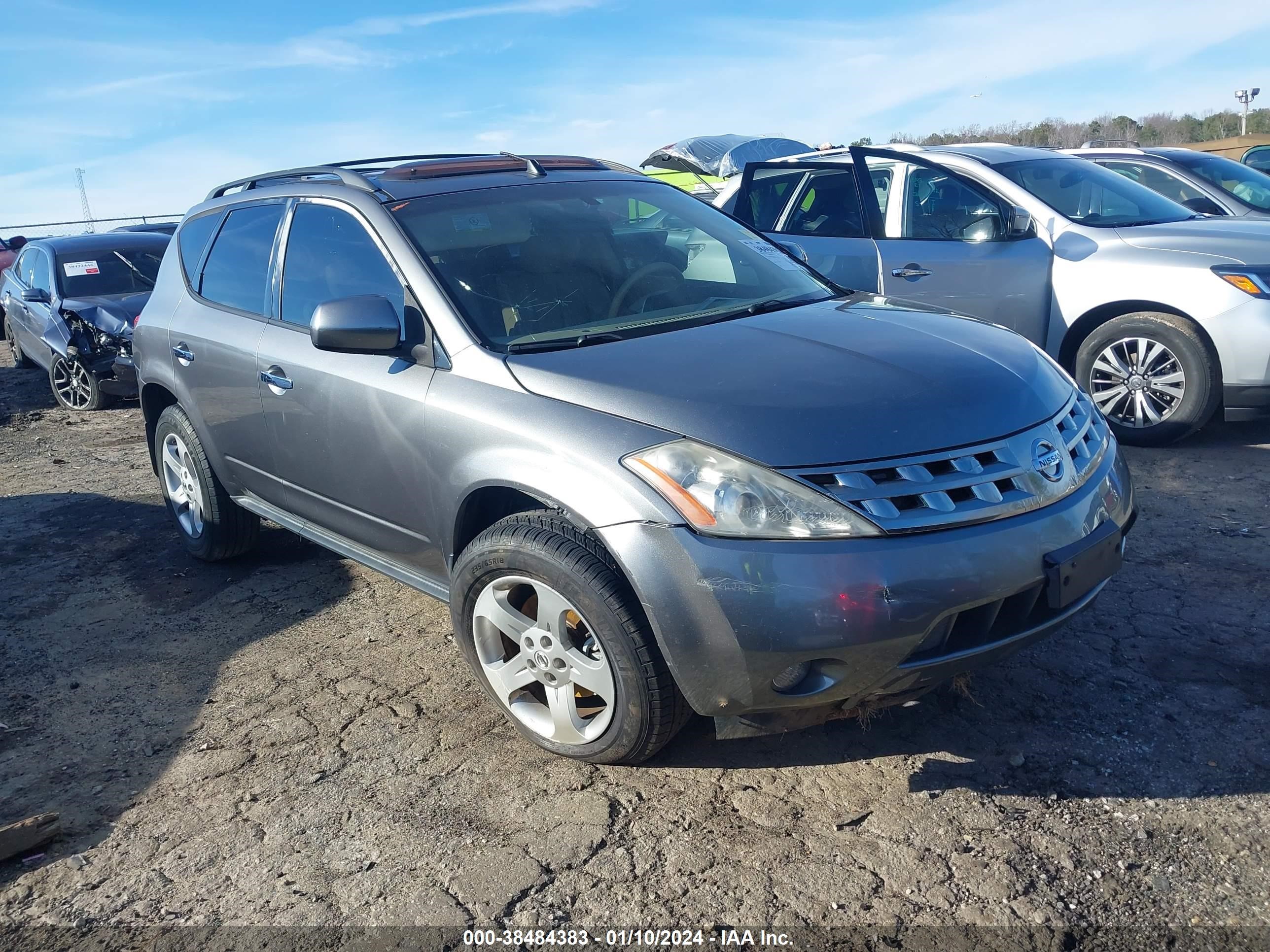 NISSAN MURANO 2005 jn8az08w45w434529