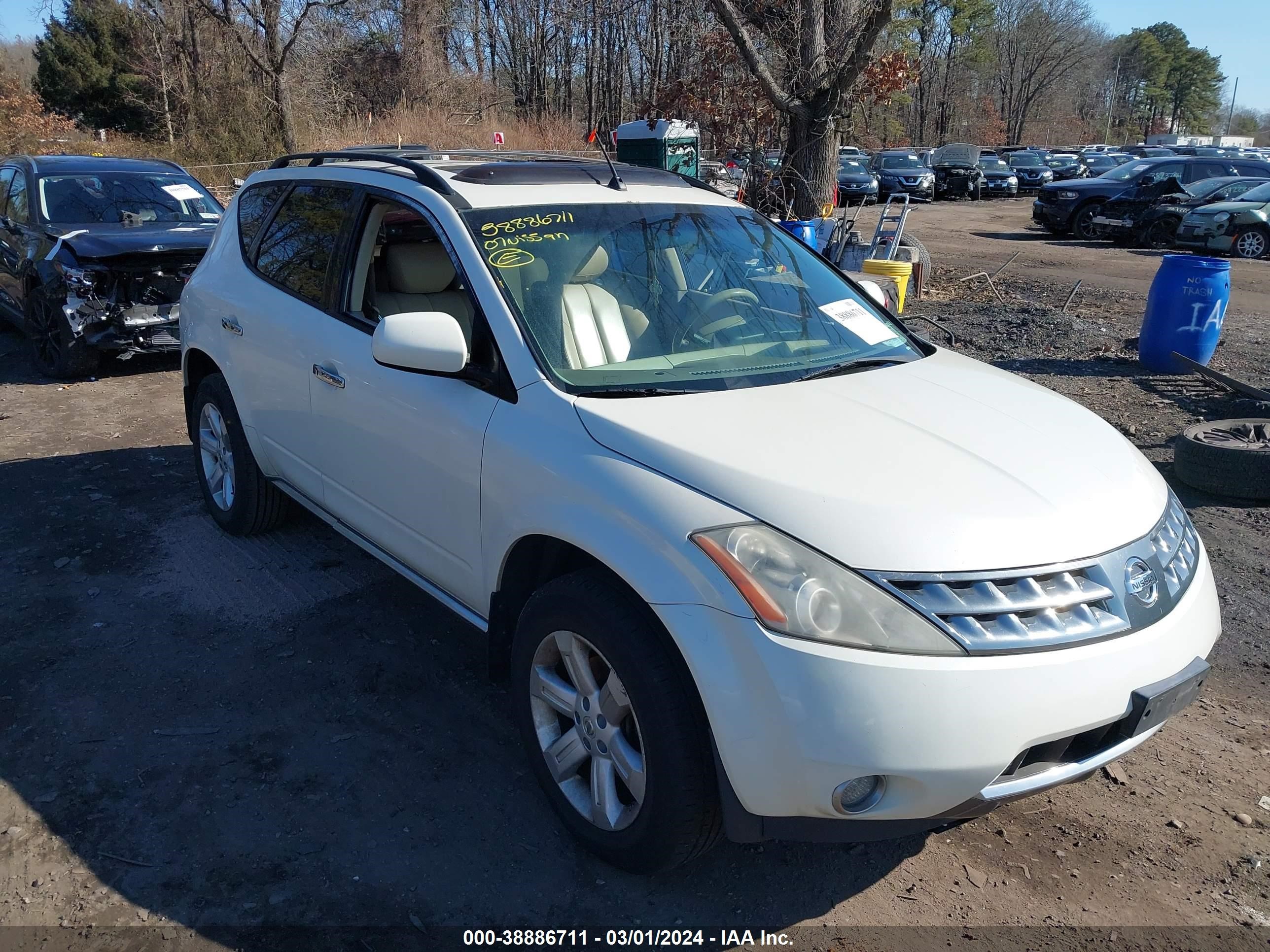 NISSAN MURANO 2007 jn8az08w47w655244