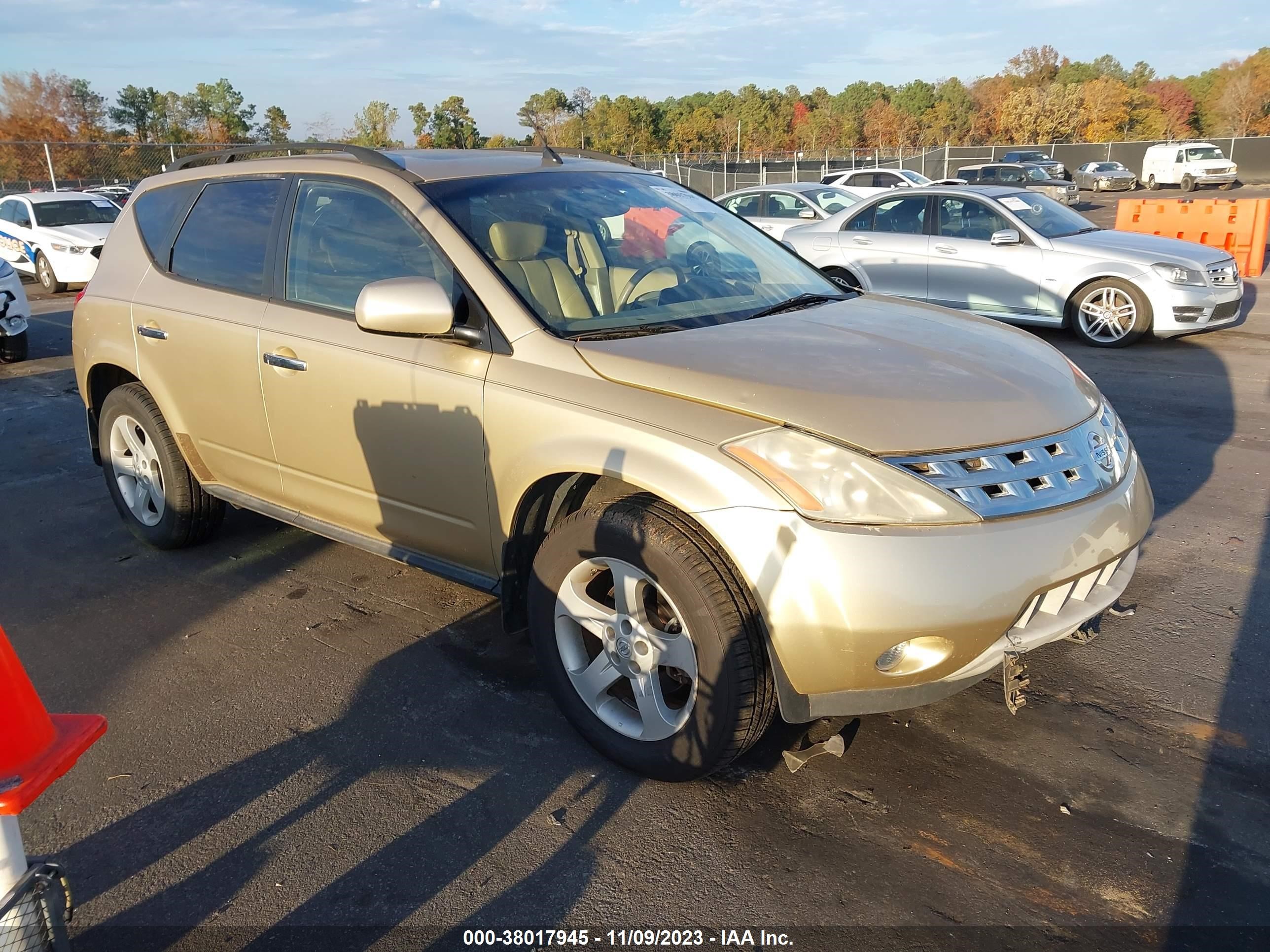 NISSAN MURANO 2003 jn8az08w93w210816