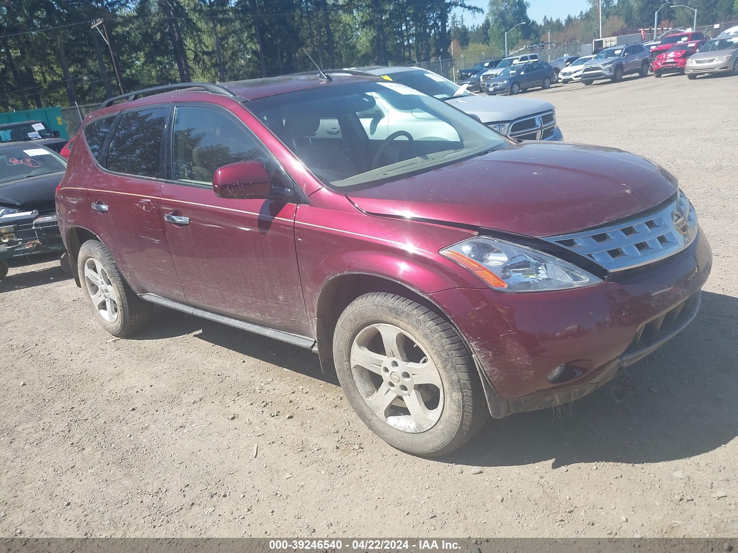 NISSAN MURANO 2005 jn8az08w95w416074