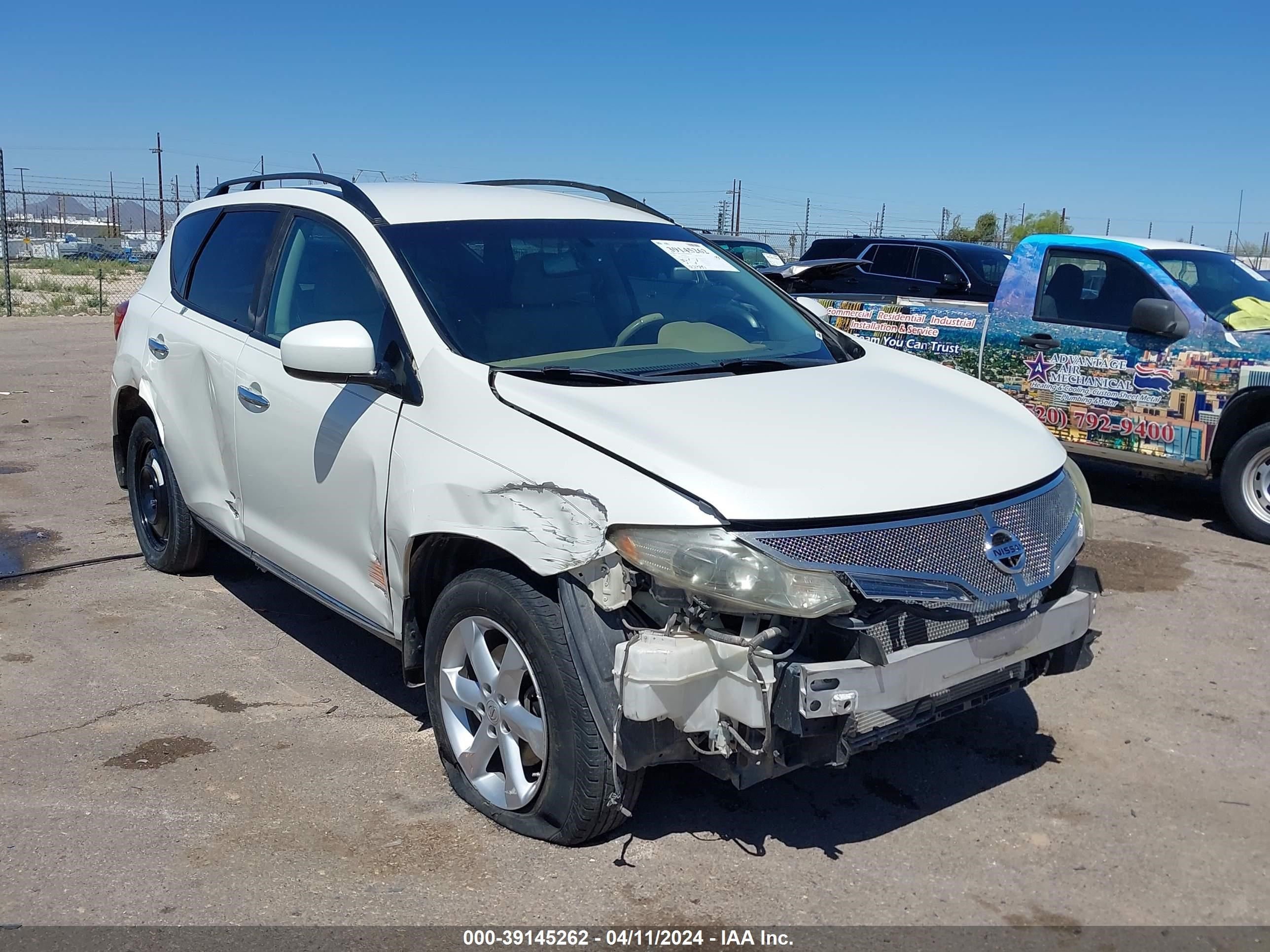 NISSAN MURANO 2009 jn8az18u19w022966