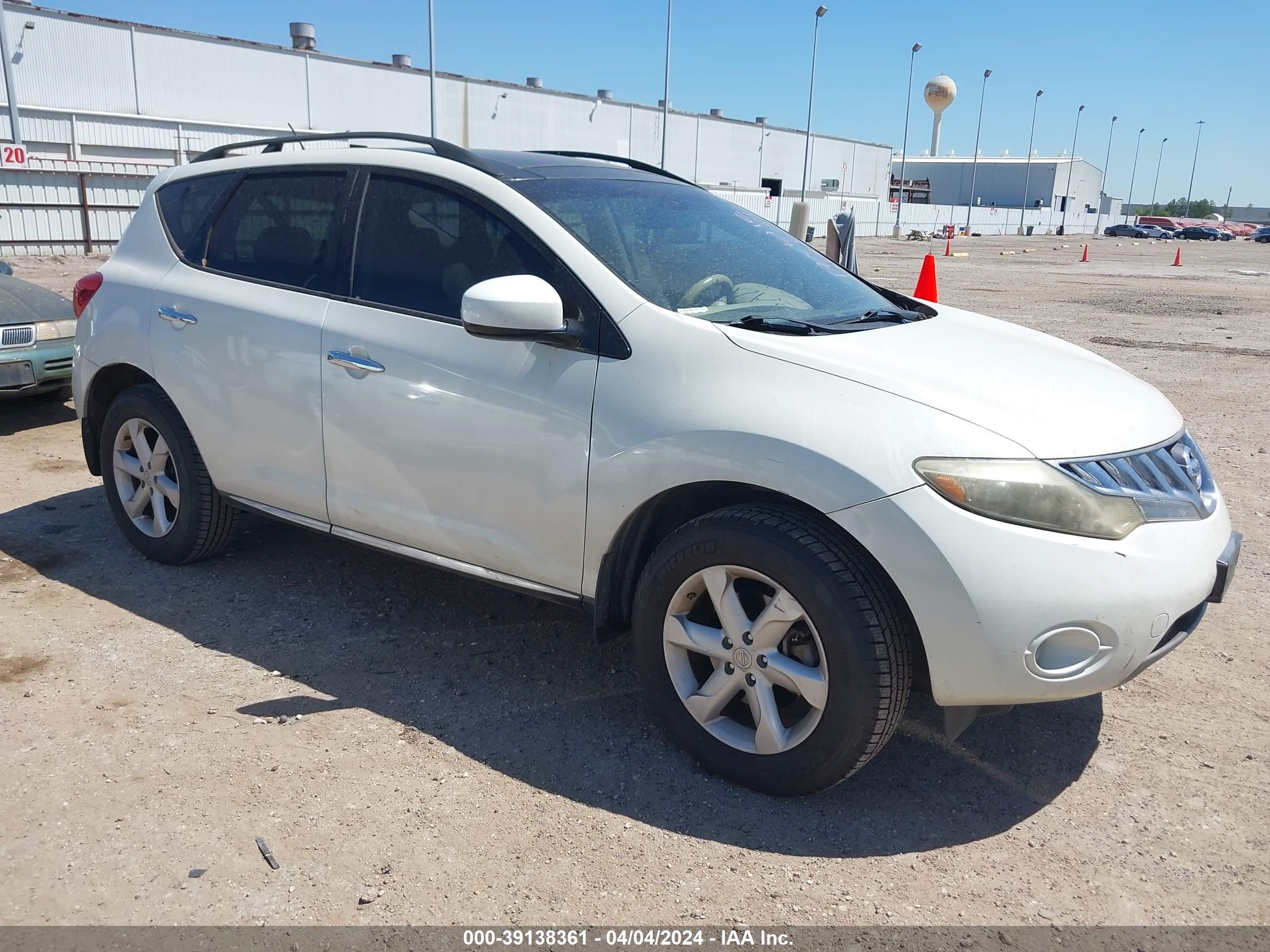 NISSAN MURANO 2009 jn8az18u19w026595