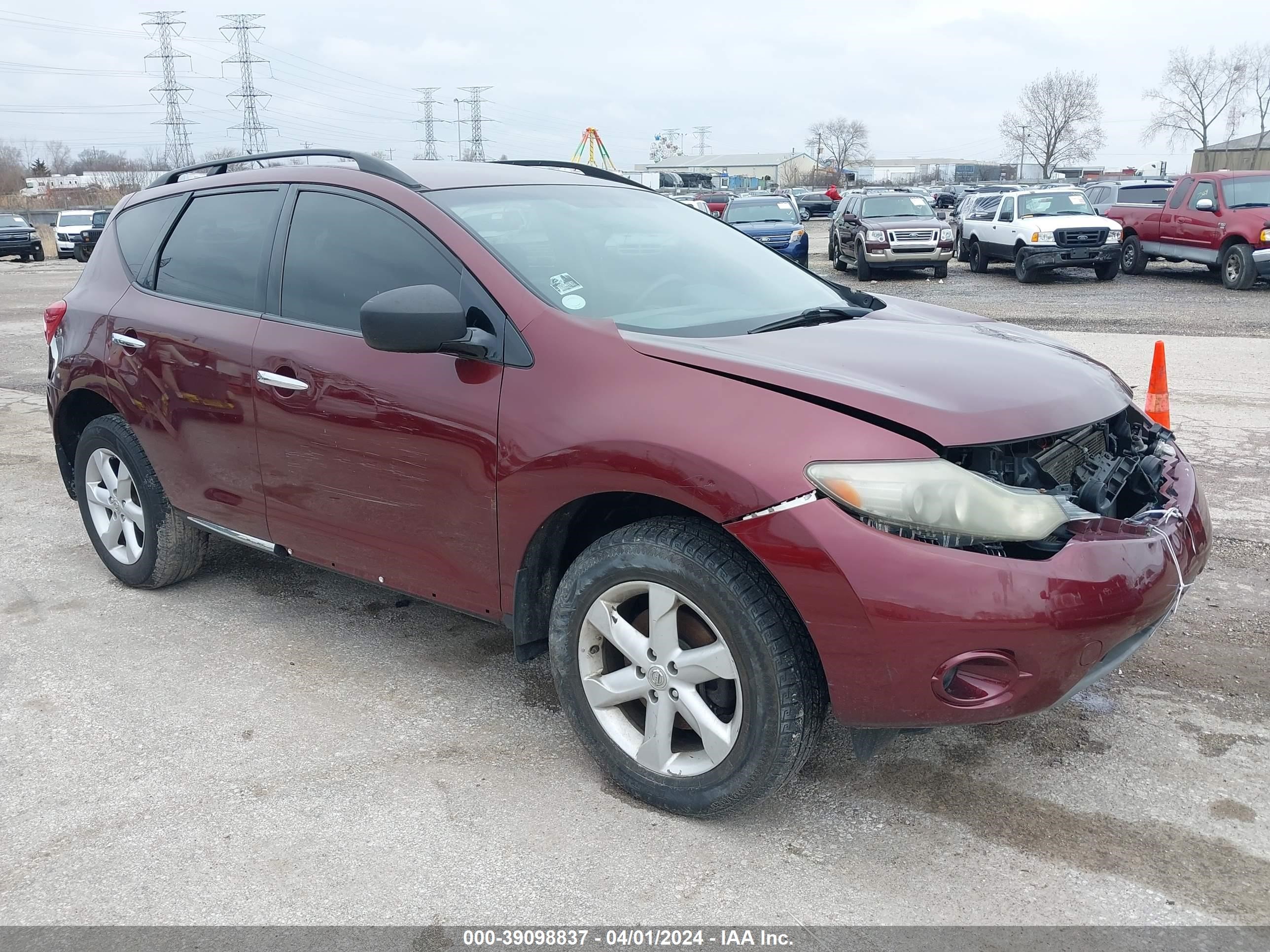 NISSAN MURANO 2009 jn8az18u29w016593