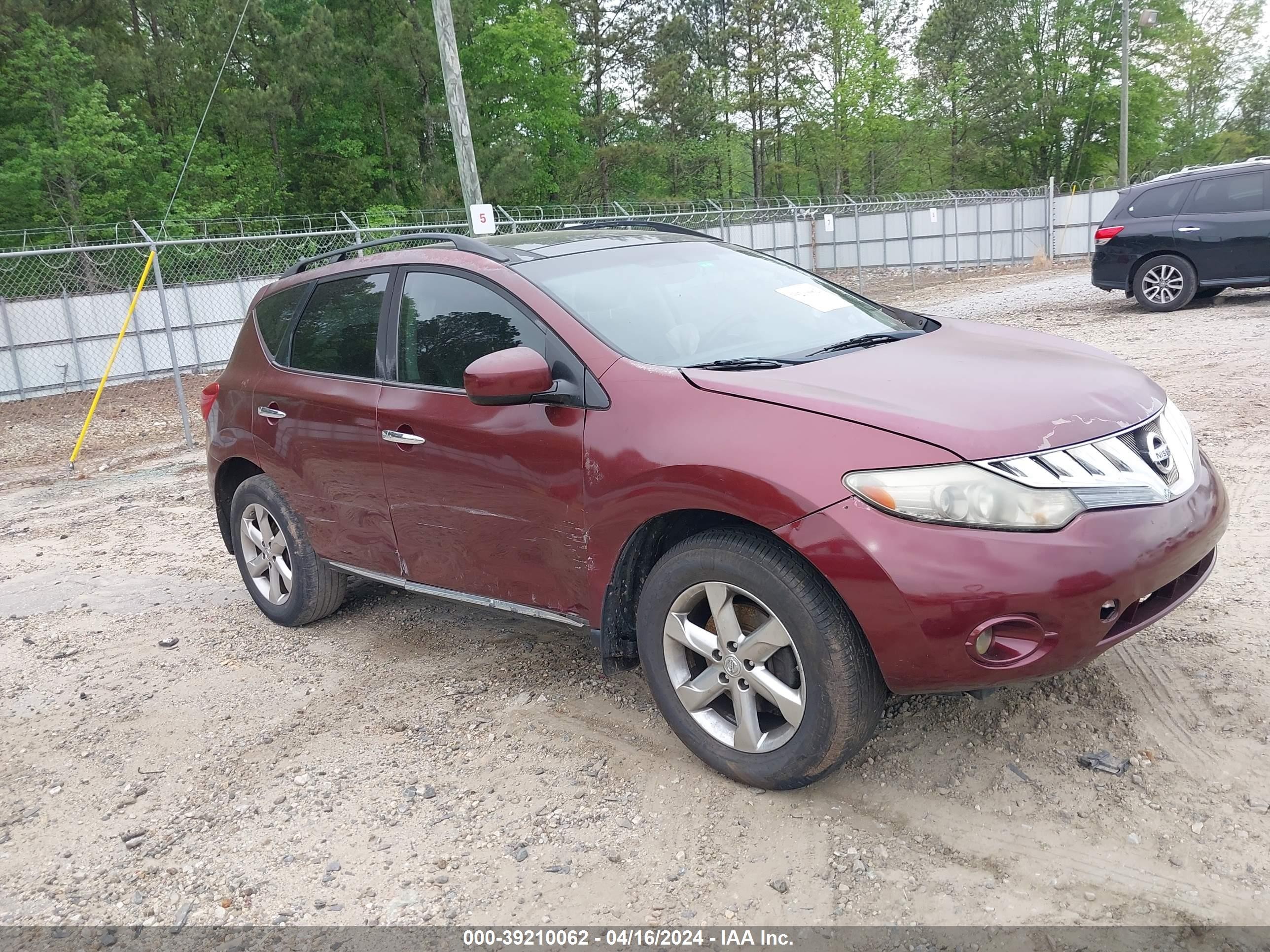 NISSAN MURANO 2009 jn8az18u29w024855