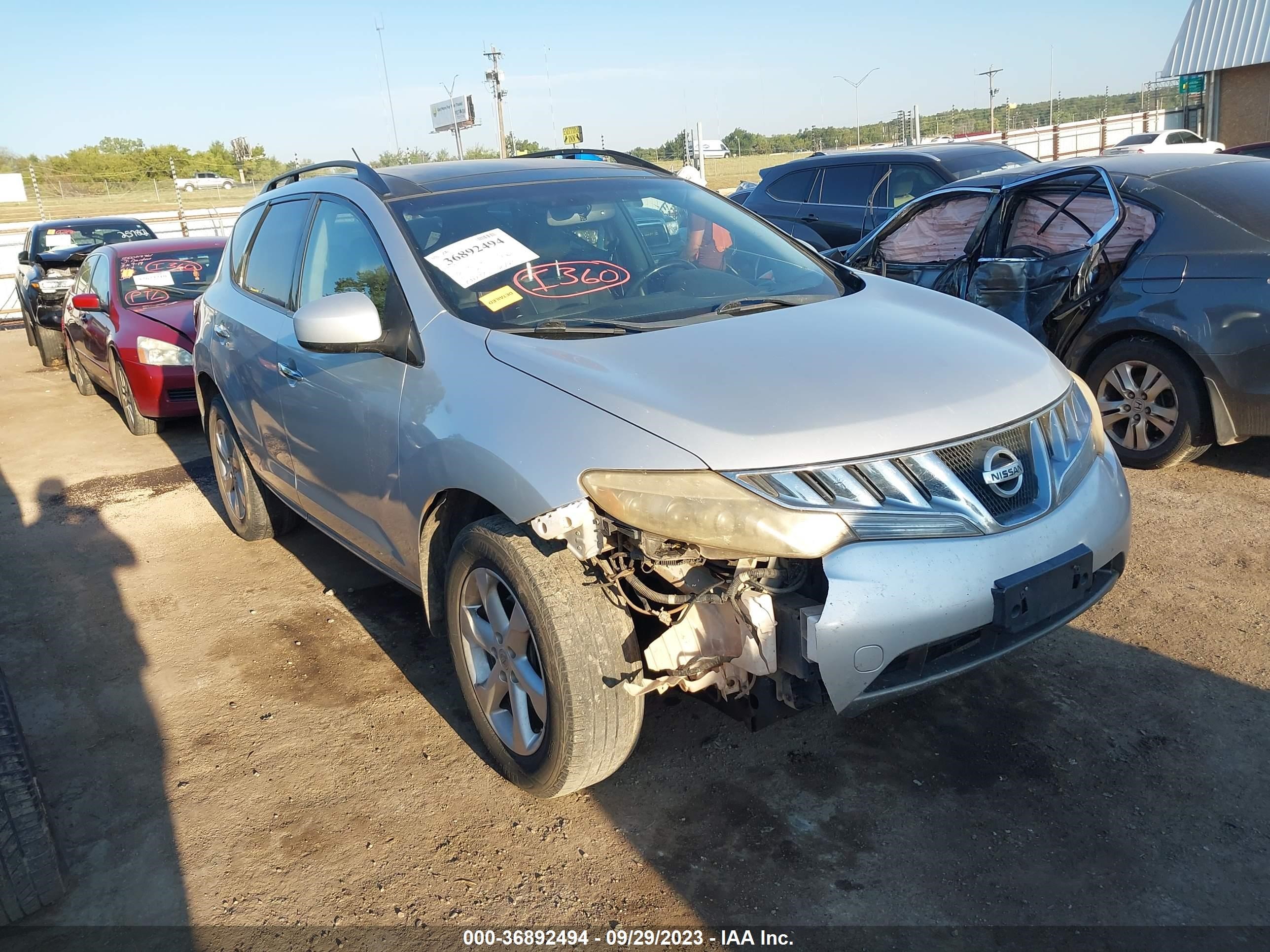 NISSAN MURANO 2009 jn8az18u89w018526