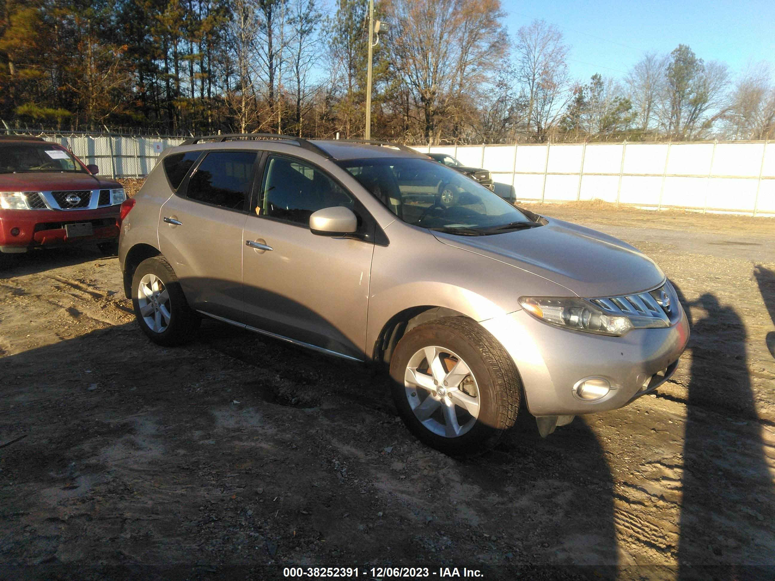 NISSAN MURANO 2009 jn8az18ux9w029401