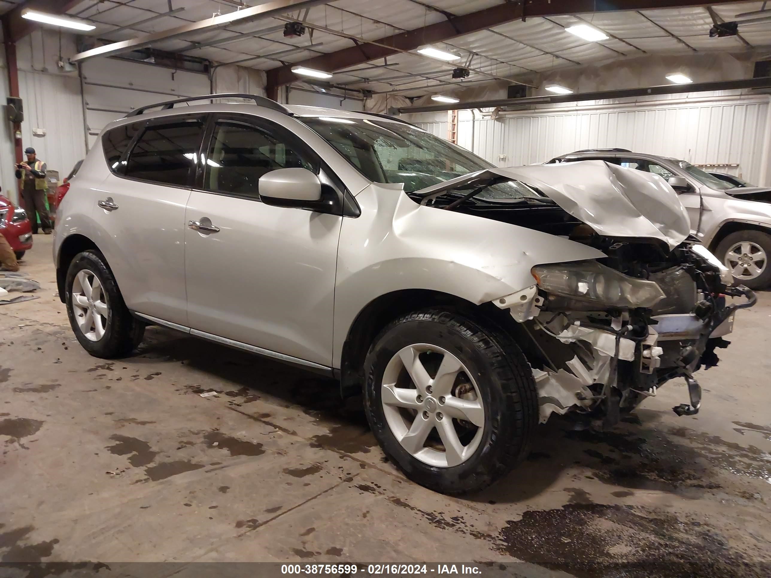 NISSAN MURANO 2009 jn8az18w09w209262