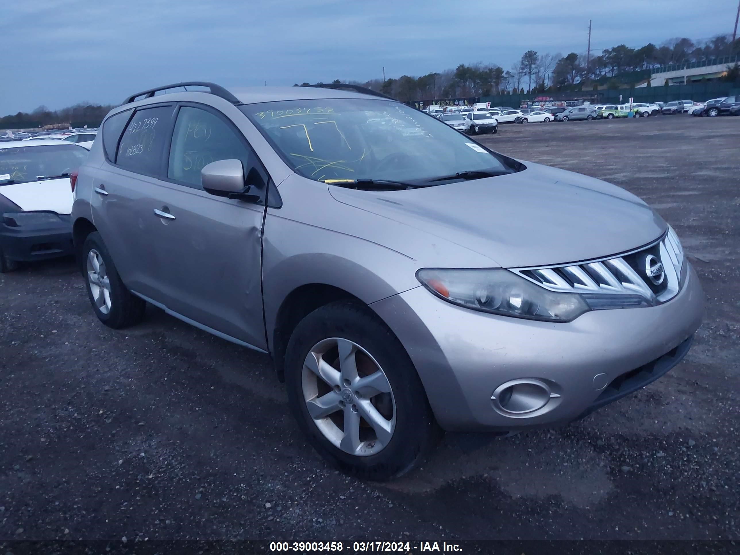 NISSAN MURANO 2009 jn8az18w19w112751