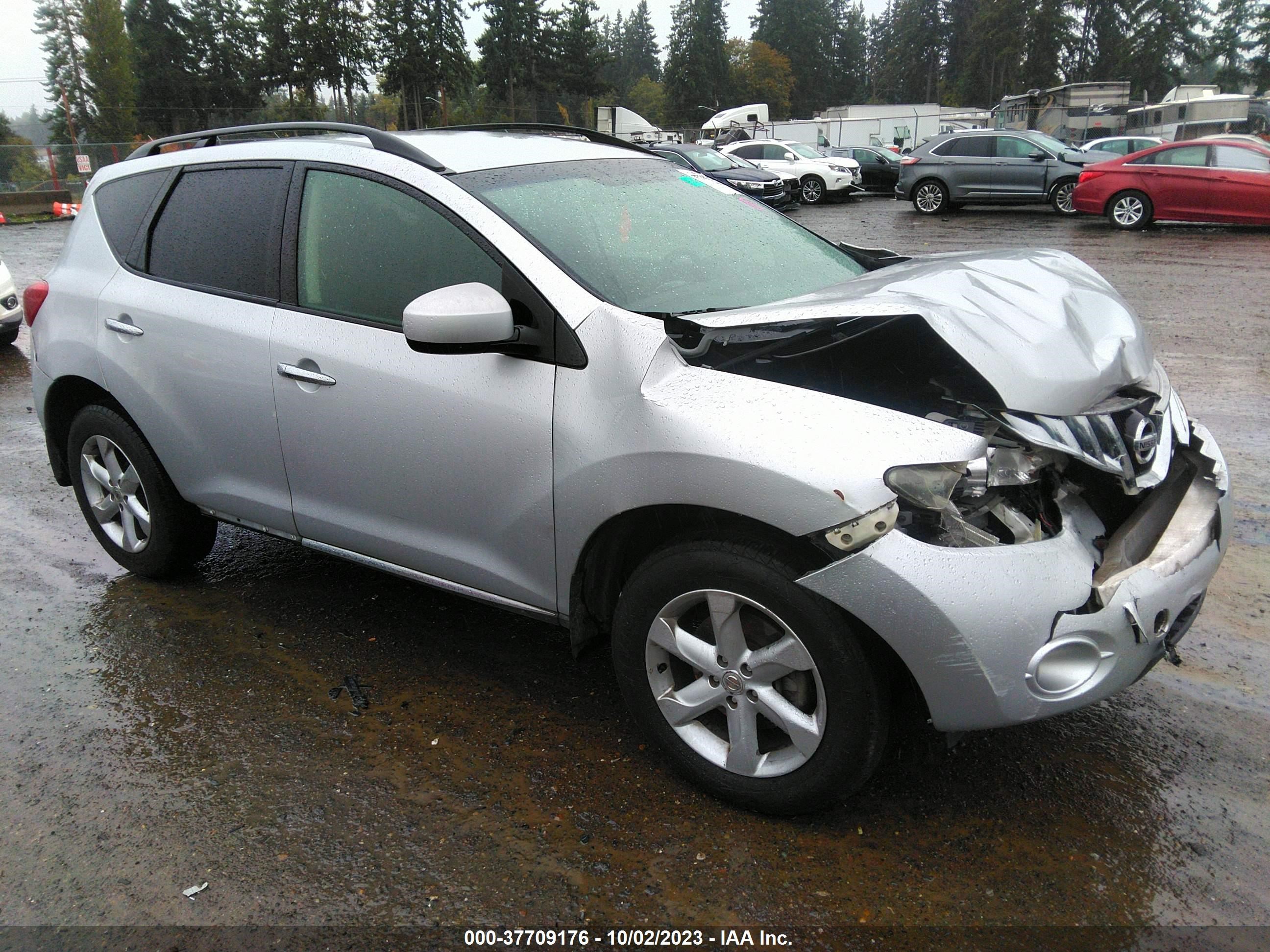 NISSAN MURANO 2009 jn8az18w29w104299