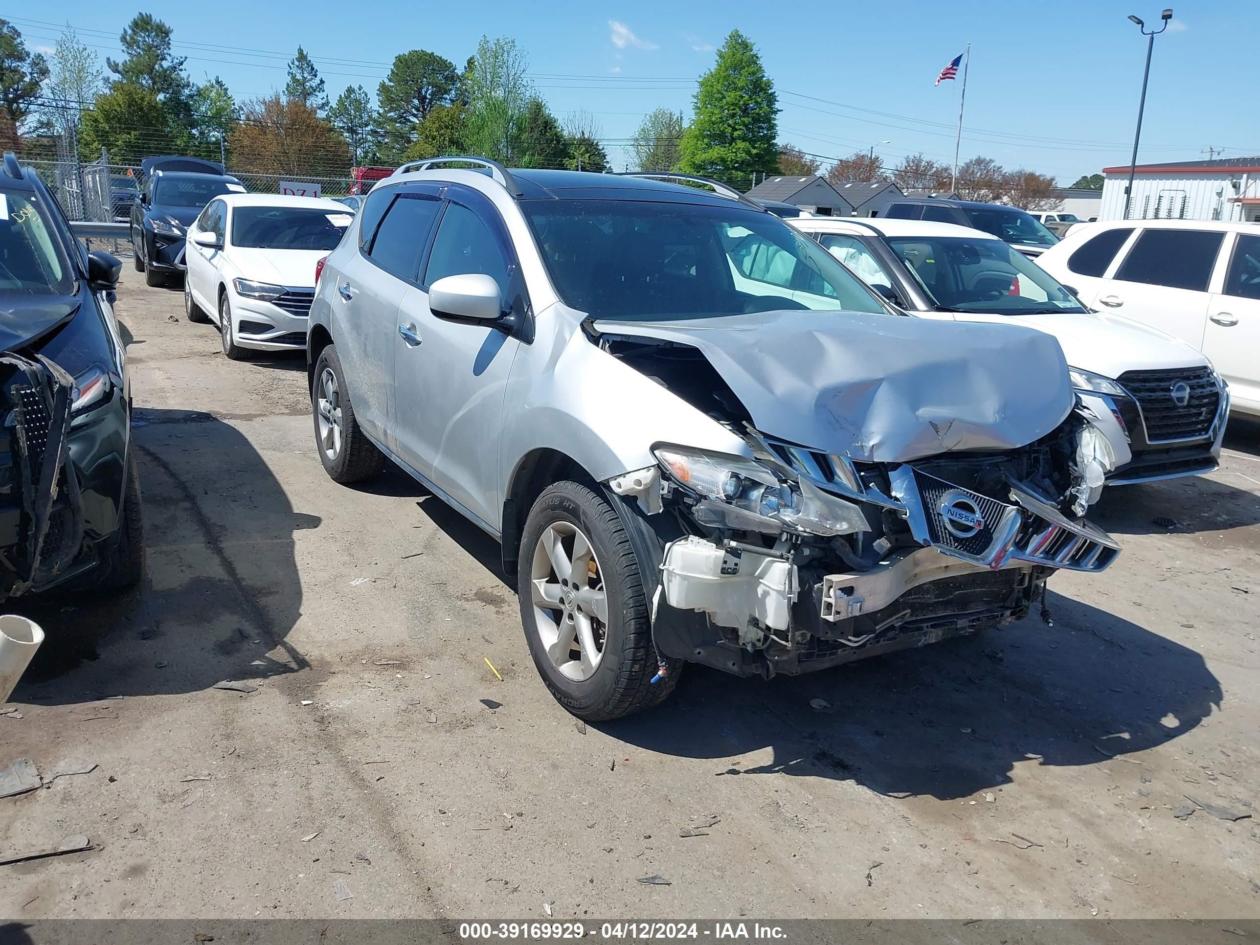 NISSAN MURANO 2009 jn8az18w29w211756