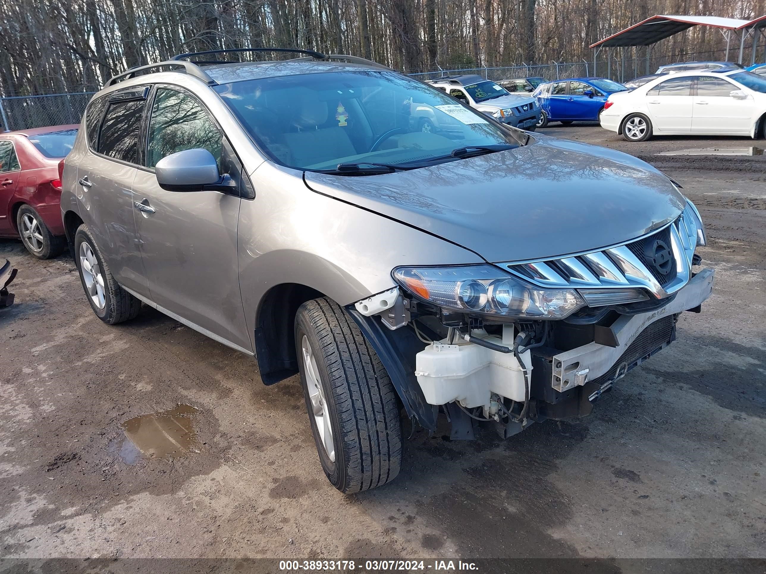 NISSAN MURANO 2009 jn8az18w39w120107