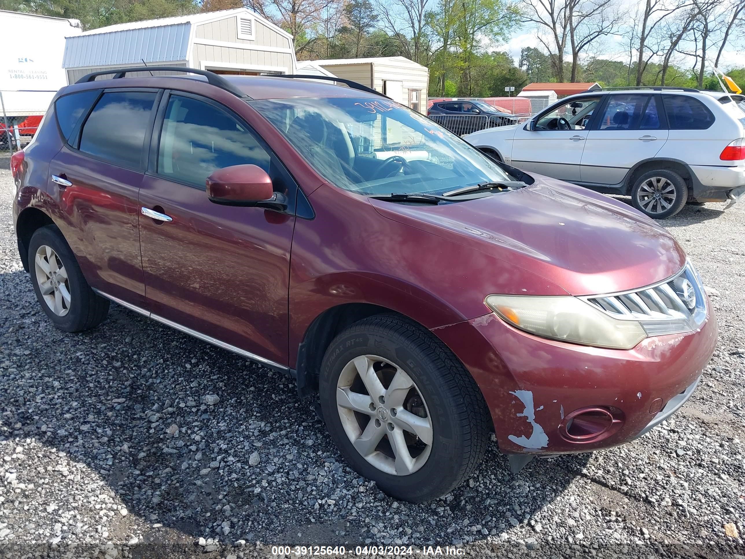 NISSAN MURANO 2009 jn8az18w49w114851