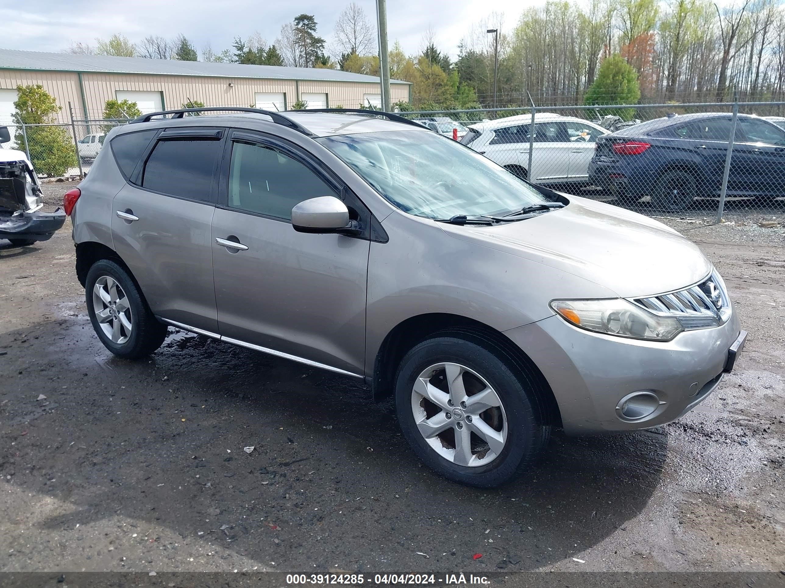 NISSAN MURANO 2009 jn8az18w49w129060