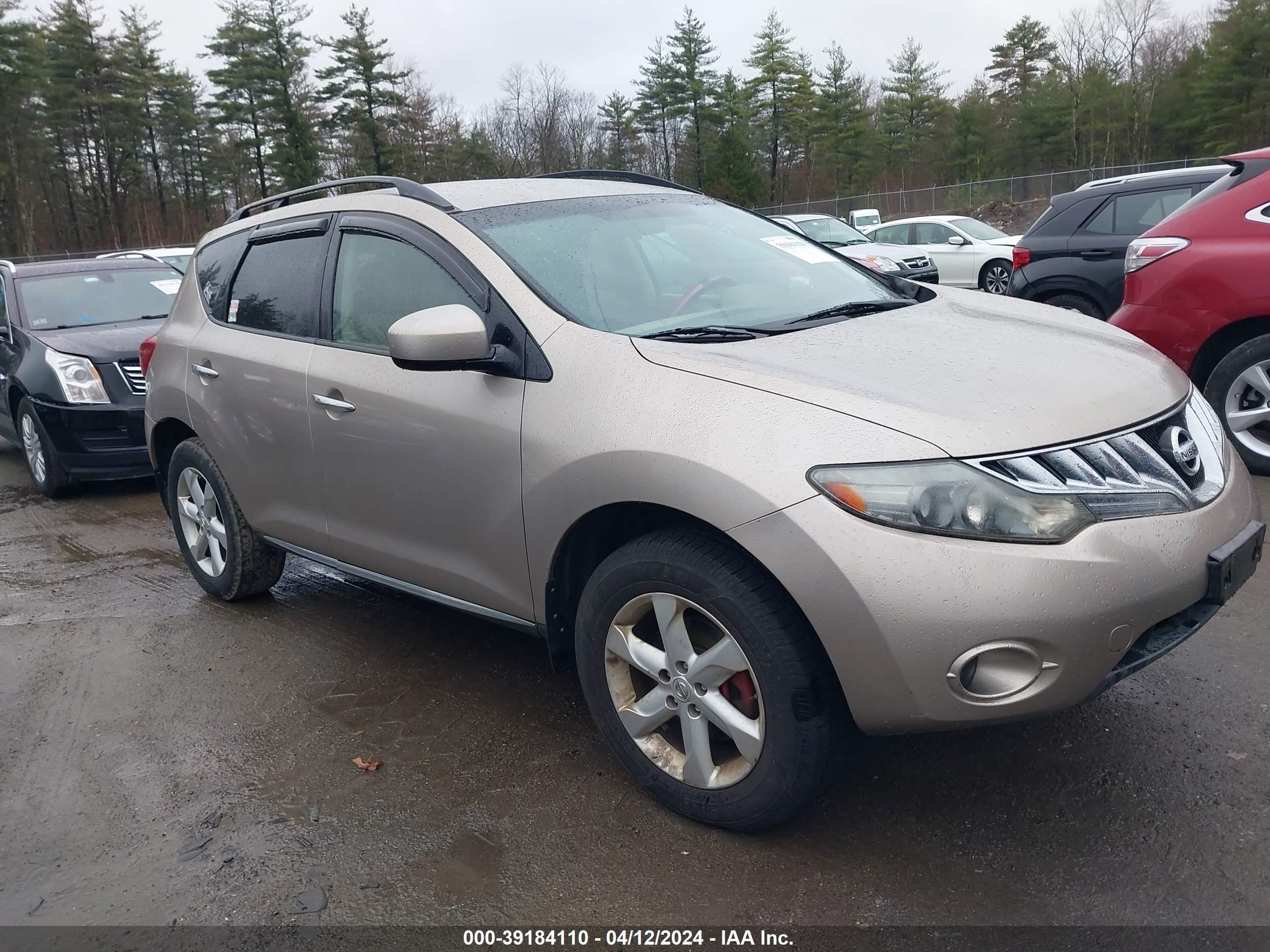 NISSAN MURANO 2009 jn8az18w49w160454