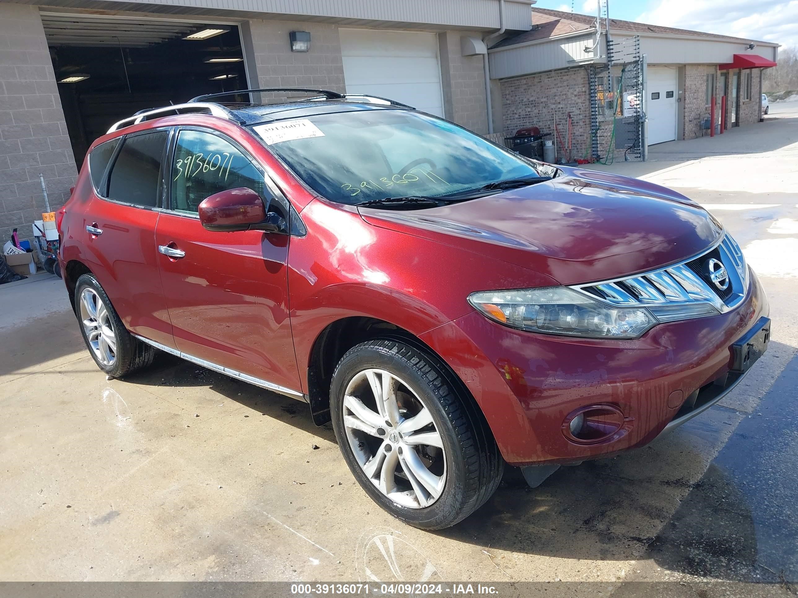 NISSAN MURANO 2009 jn8az18w59w103289