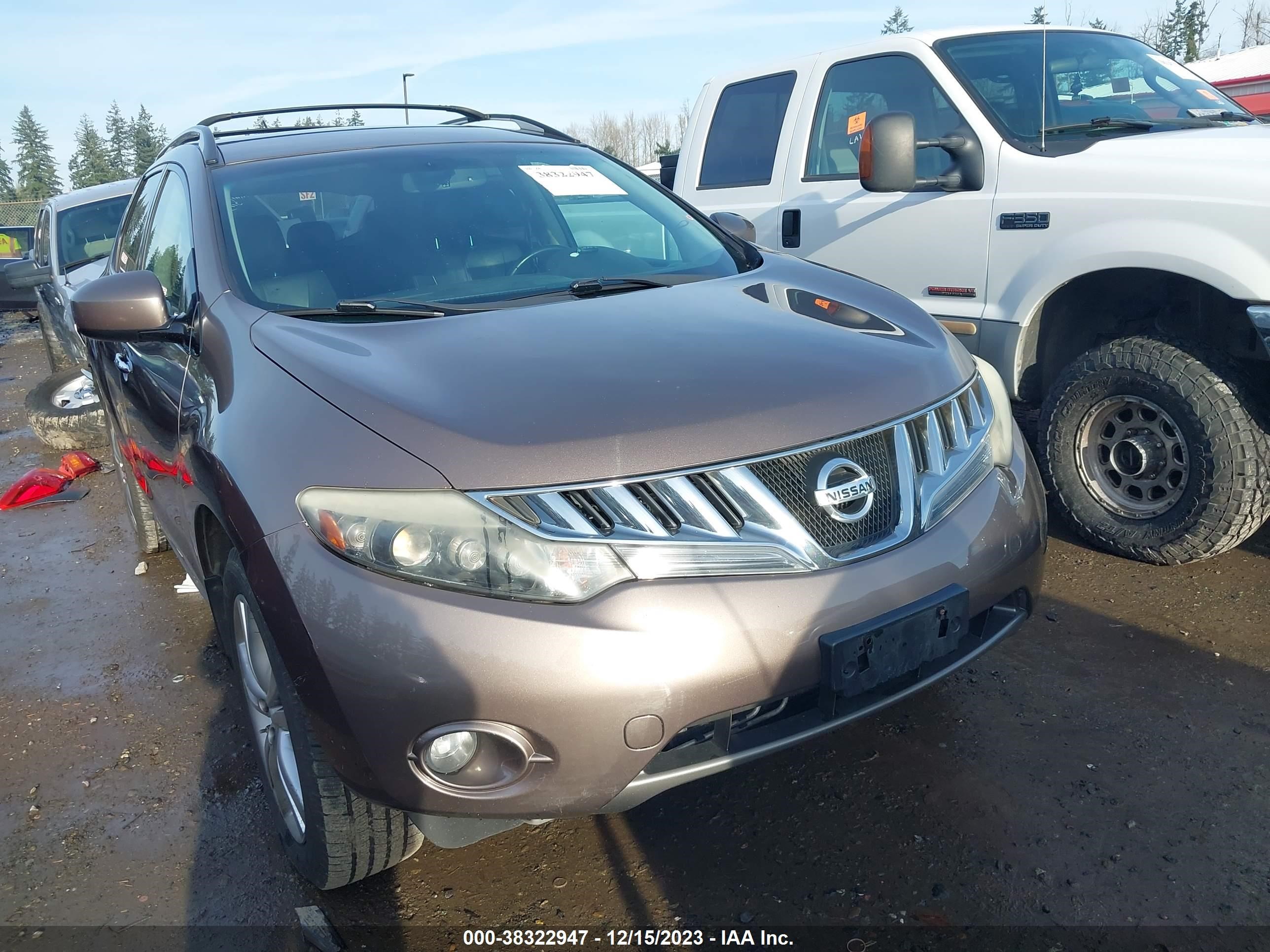 NISSAN MURANO 2009 jn8az18w79w132891