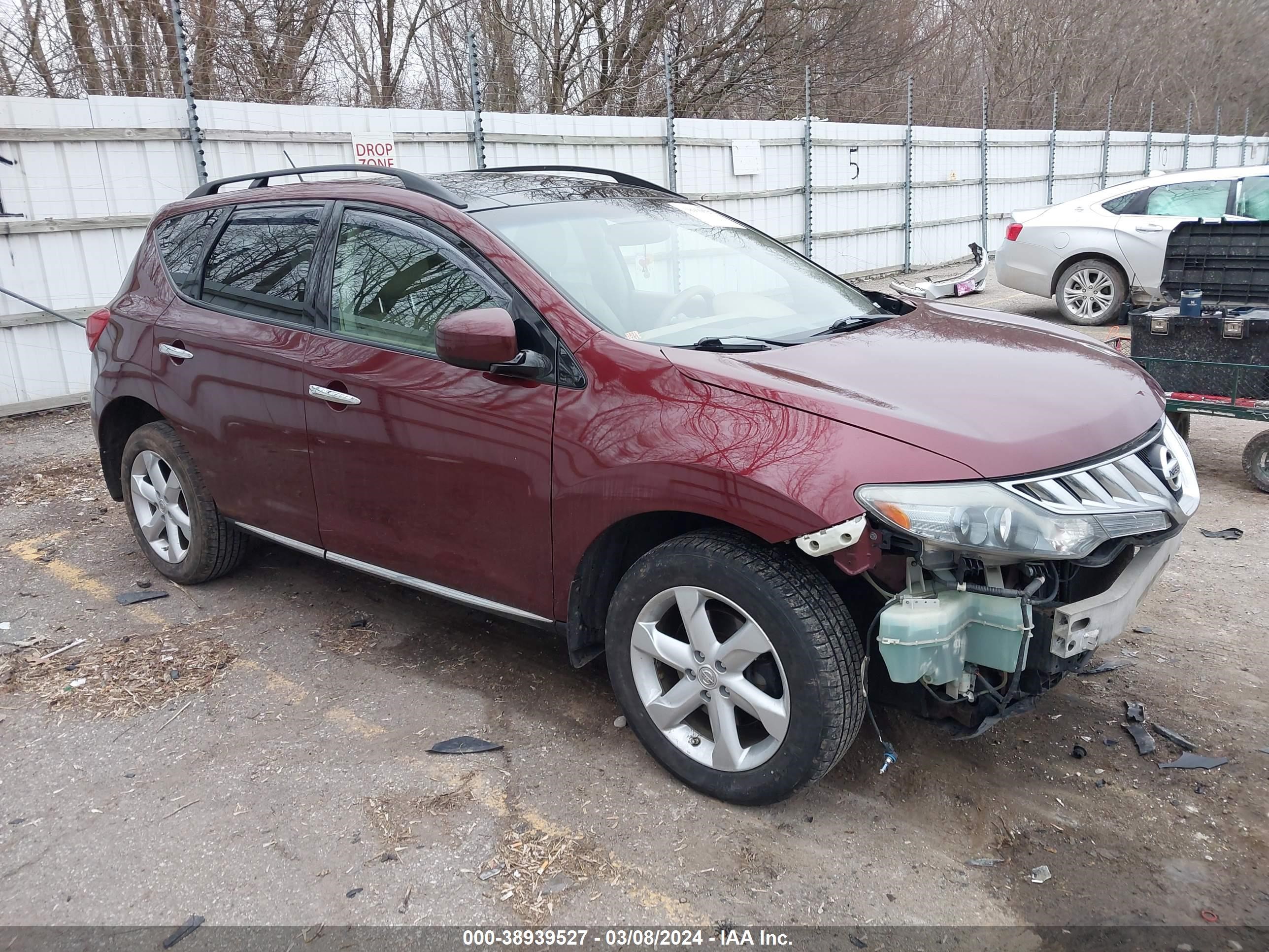 NISSAN MURANO 2009 jn8az18w79w148279