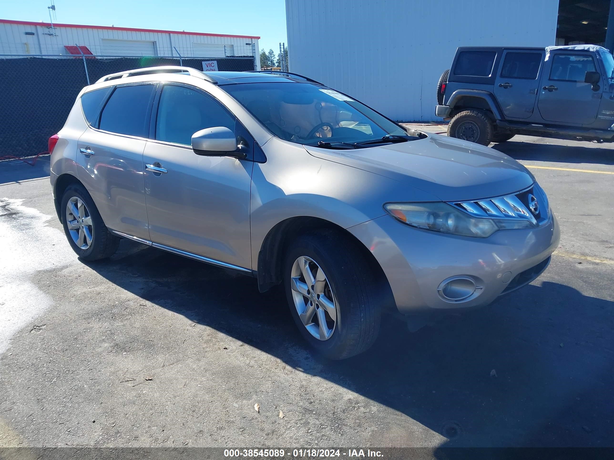 NISSAN MURANO 2009 jn8az18w79w206892