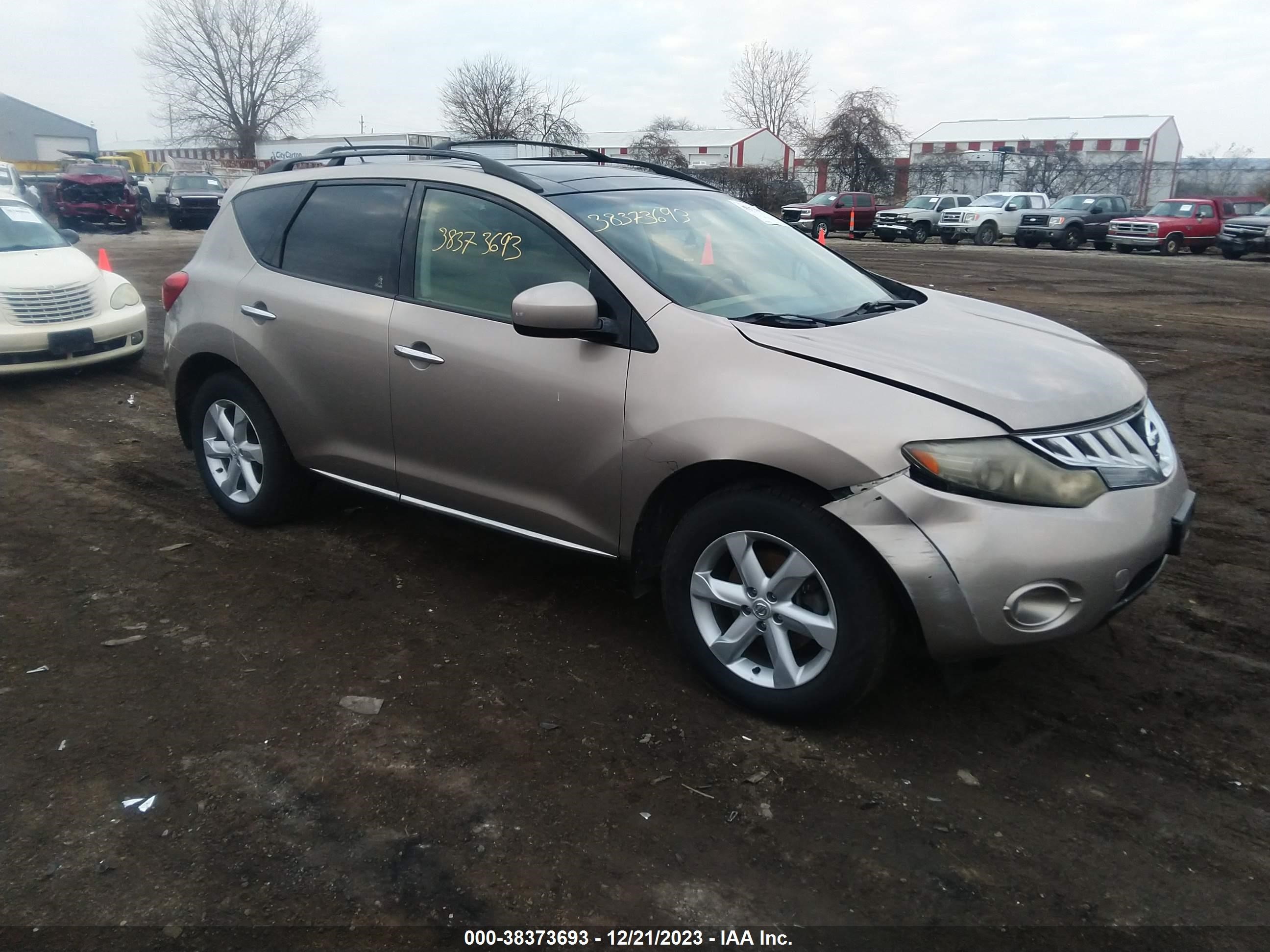 NISSAN MURANO 2009 jn8az18w99w119964