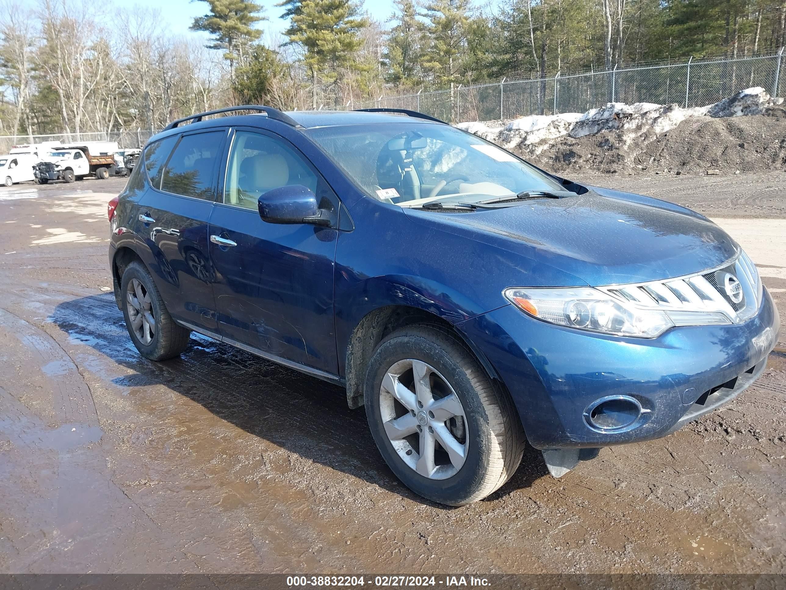 NISSAN MURANO 2009 jn8az18w99w125165