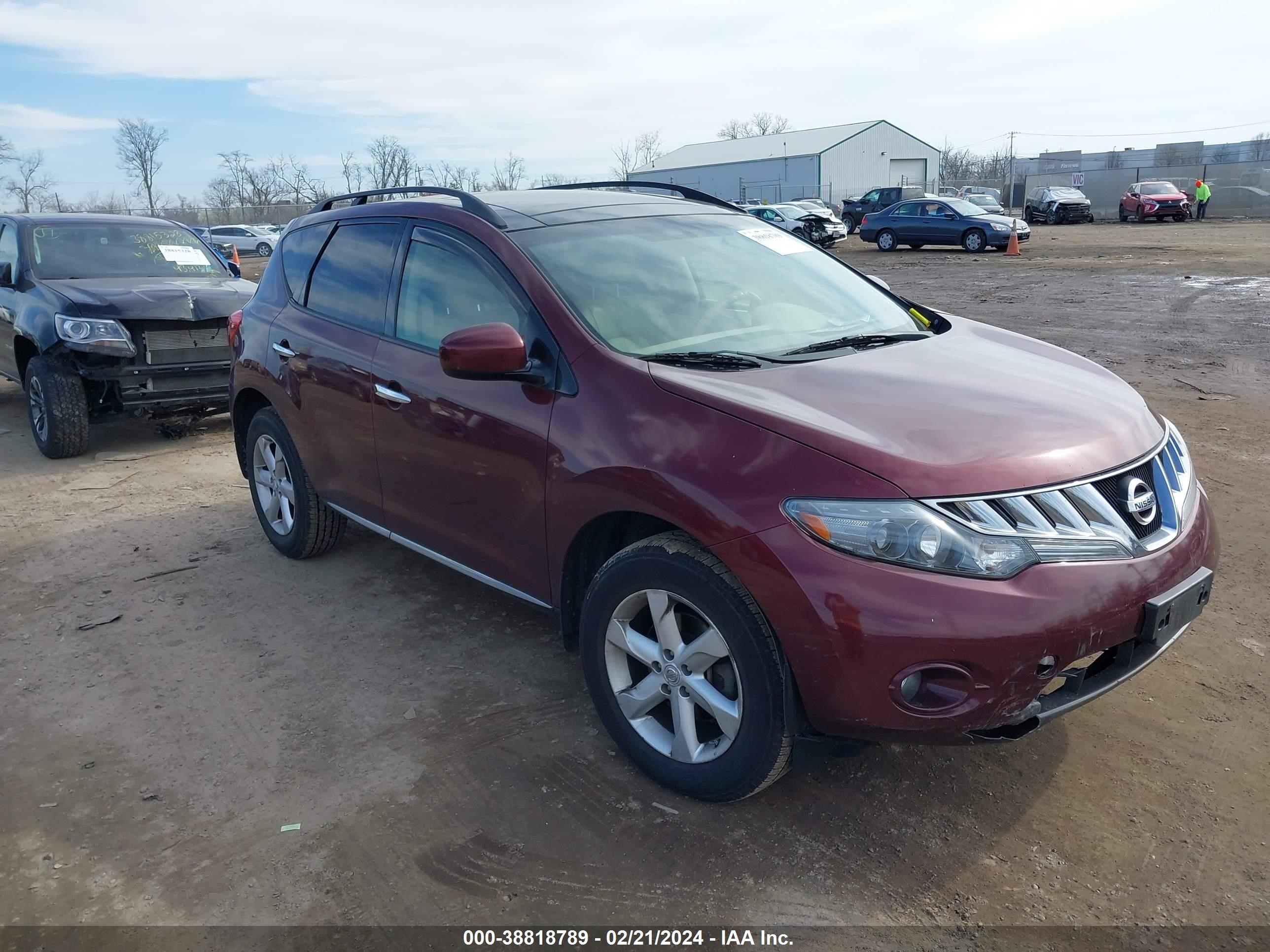 NISSAN MURANO 2009 jn8az18wx9w101442