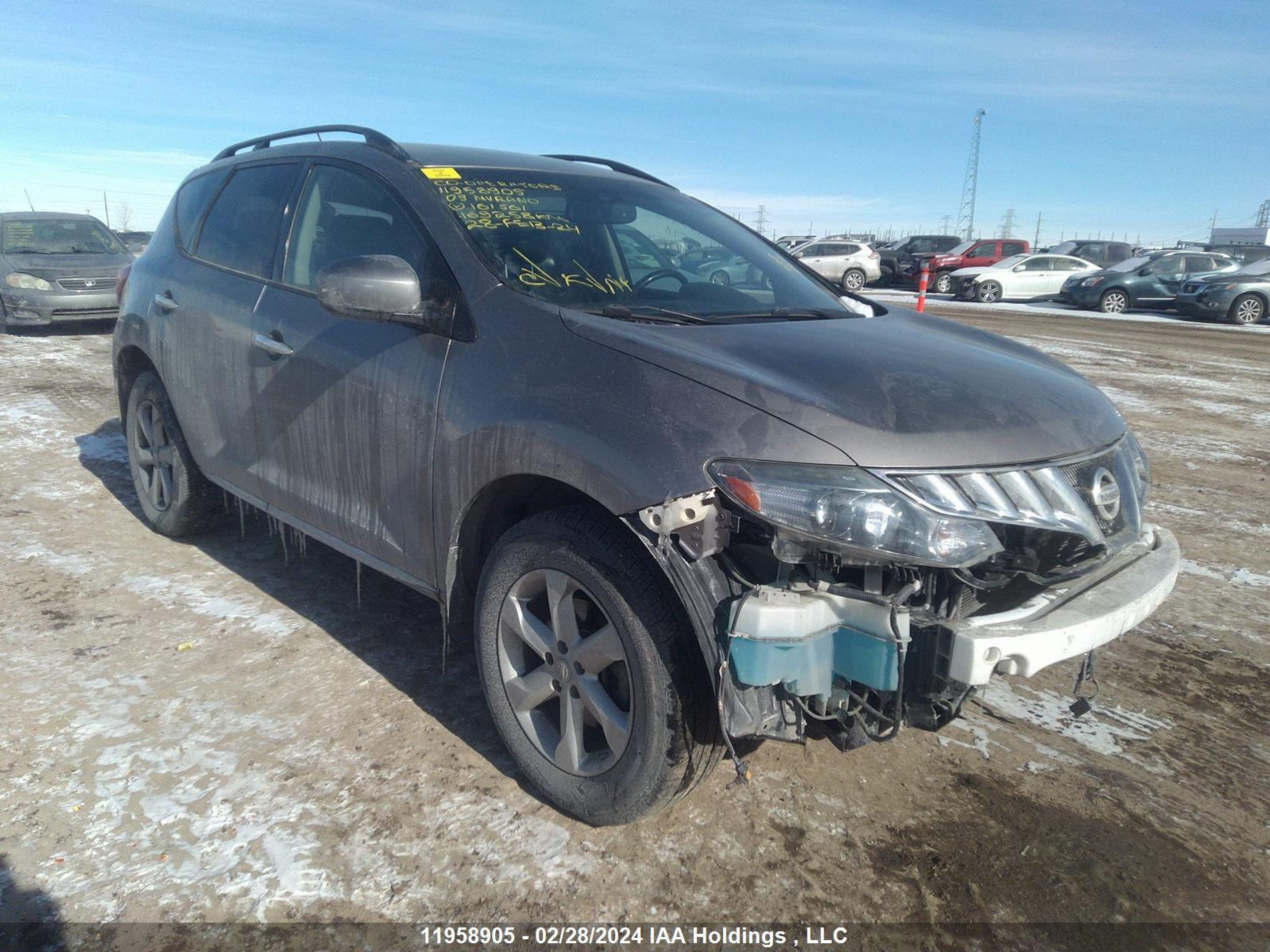 NISSAN MURANO 2009 jn8az18wx9w161561