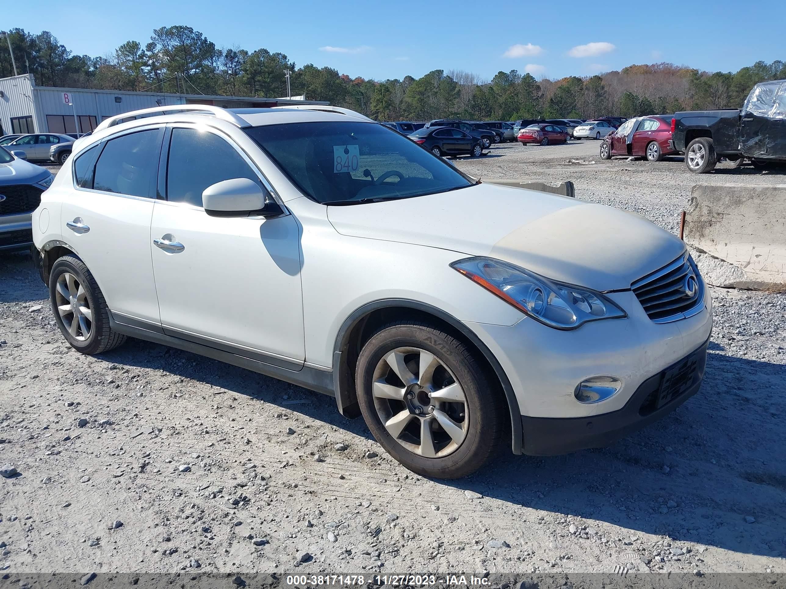 INFINITI EX 2008 jnkaj09e28m306264