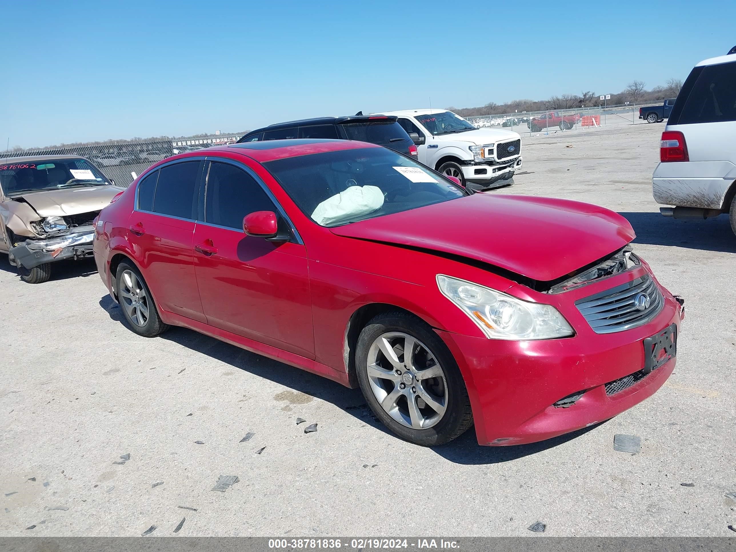 INFINITI G 2008 jnkbv61e88m201106