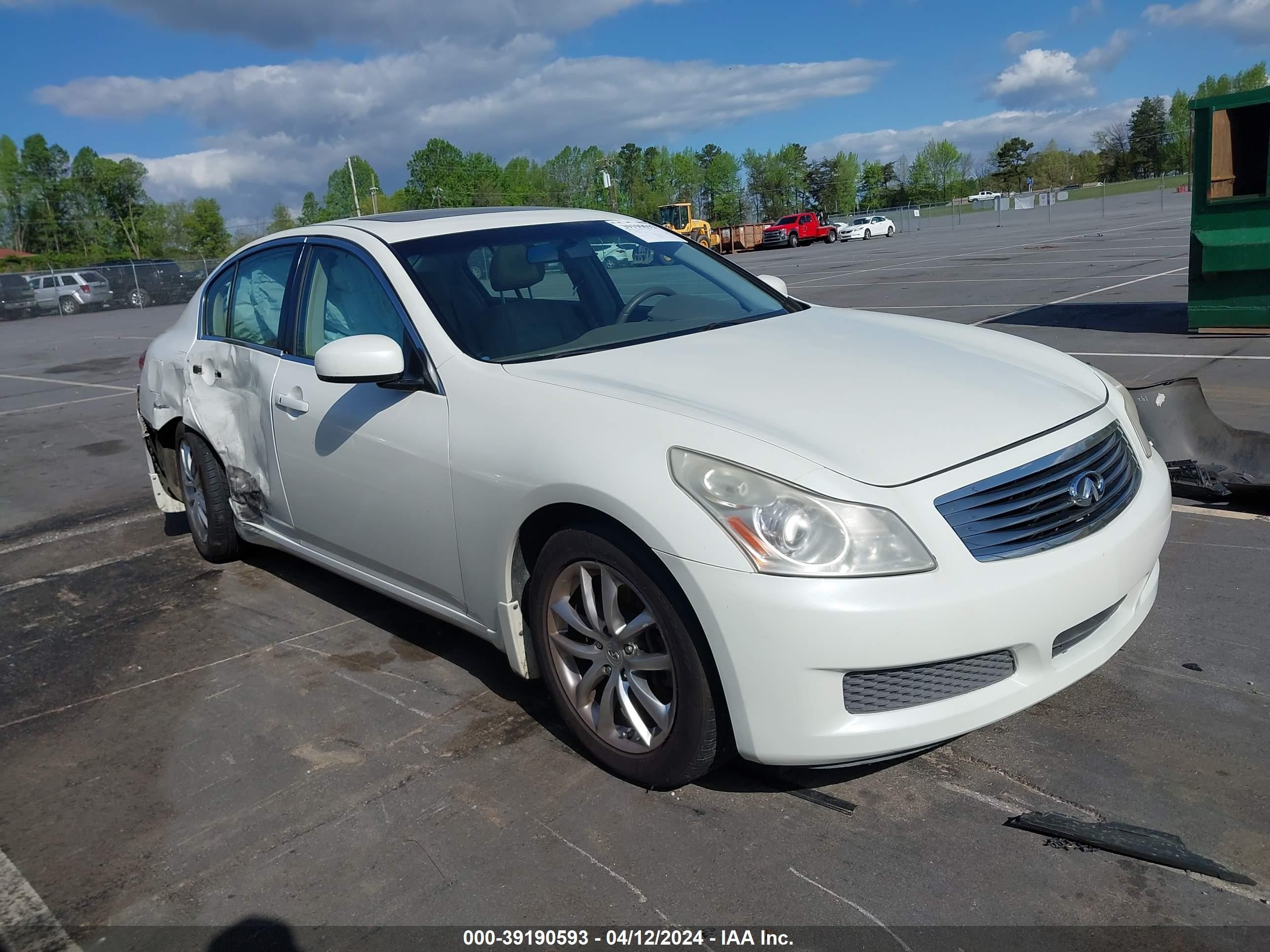 INFINITI G 2008 jnkbv61ex8m225505