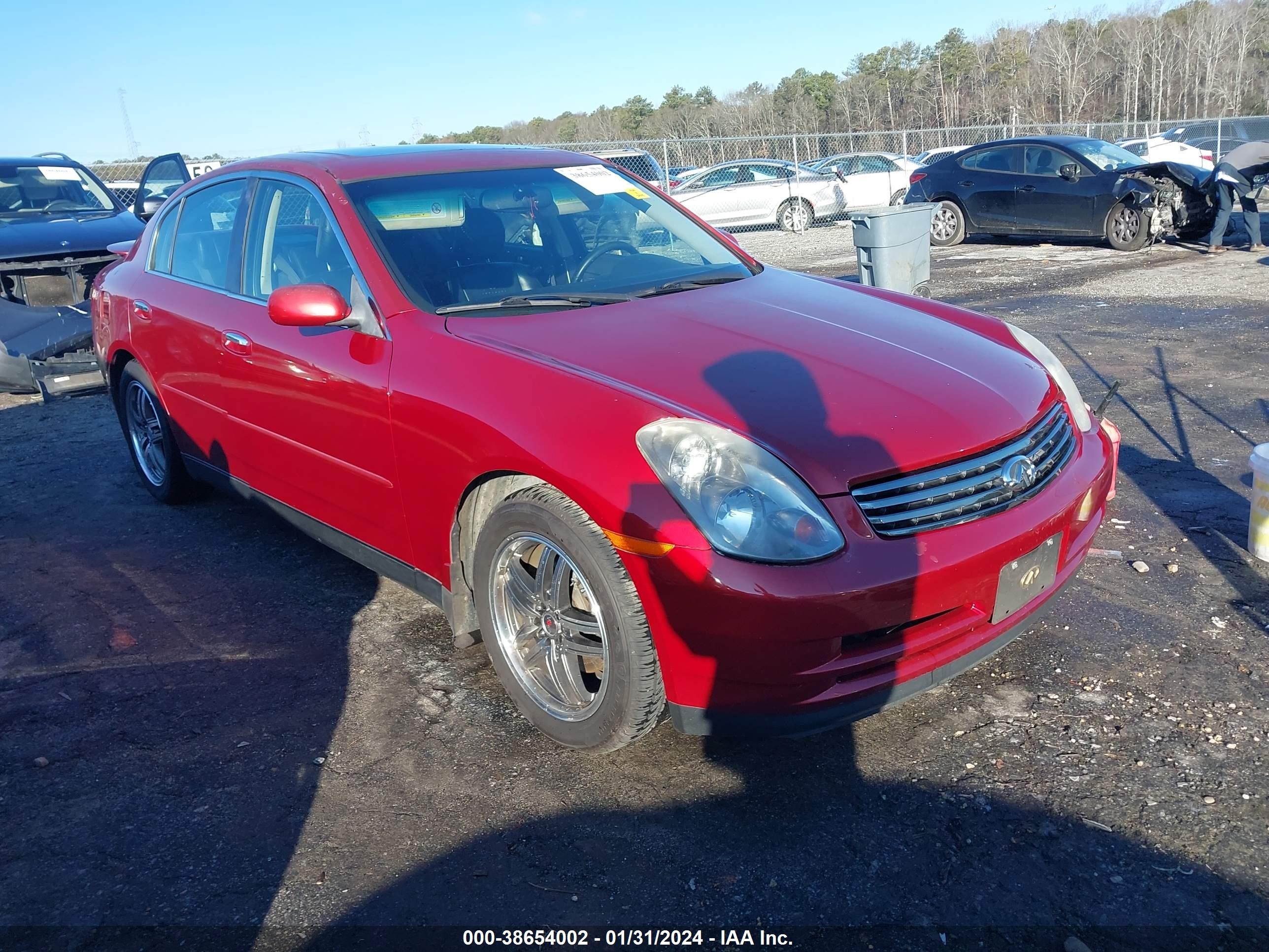 INFINITI G 2003 jnkcv51e03m322834