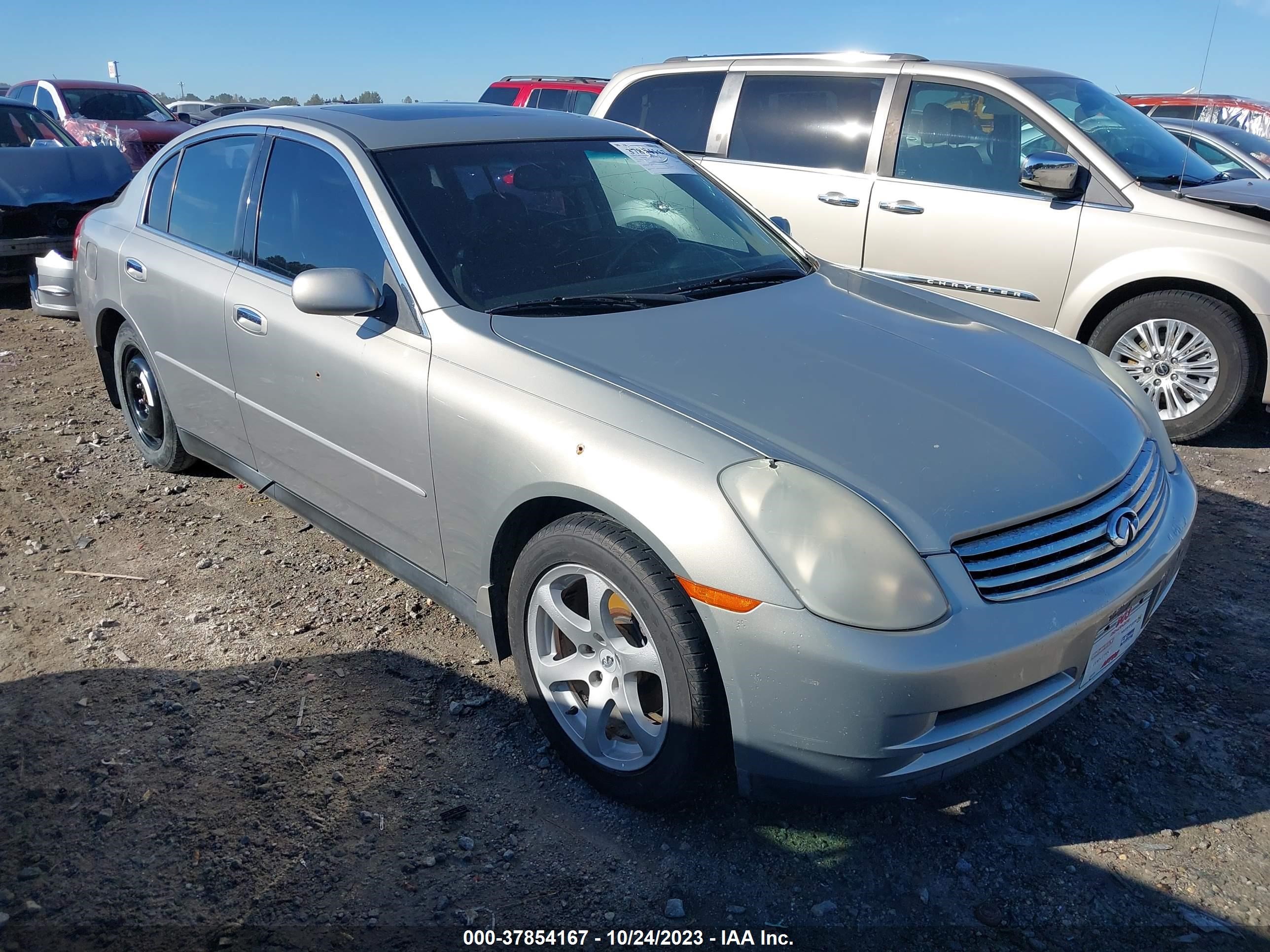 INFINITI G 2003 jnkcv51e13m312409