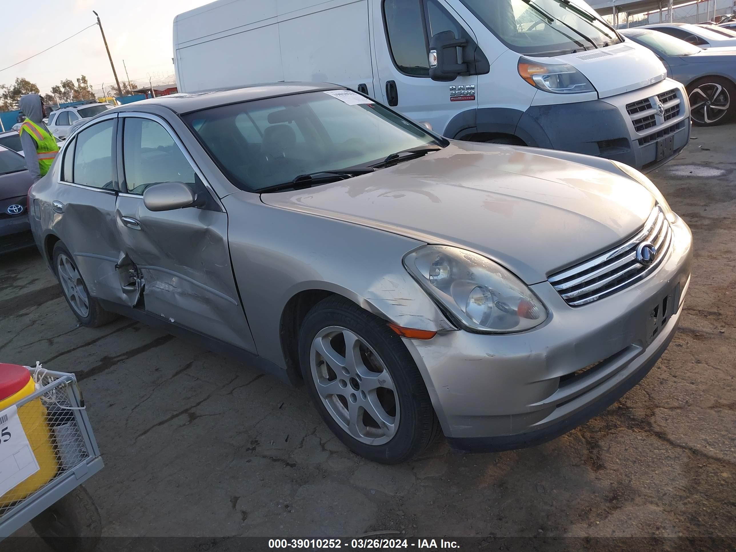 INFINITI G 2003 jnkcv51e23m323046