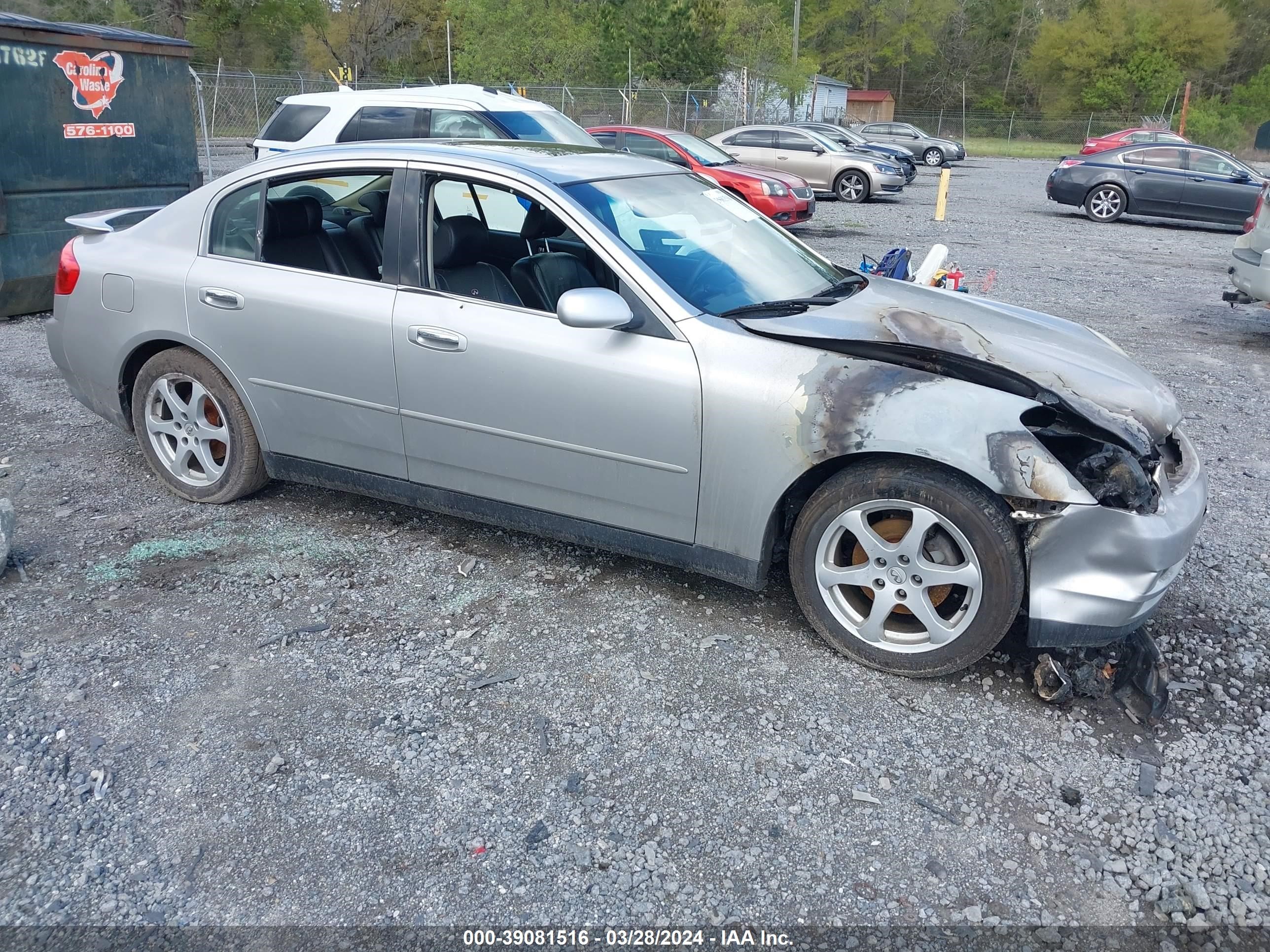 INFINITI G 2003 jnkcv51e43m321623