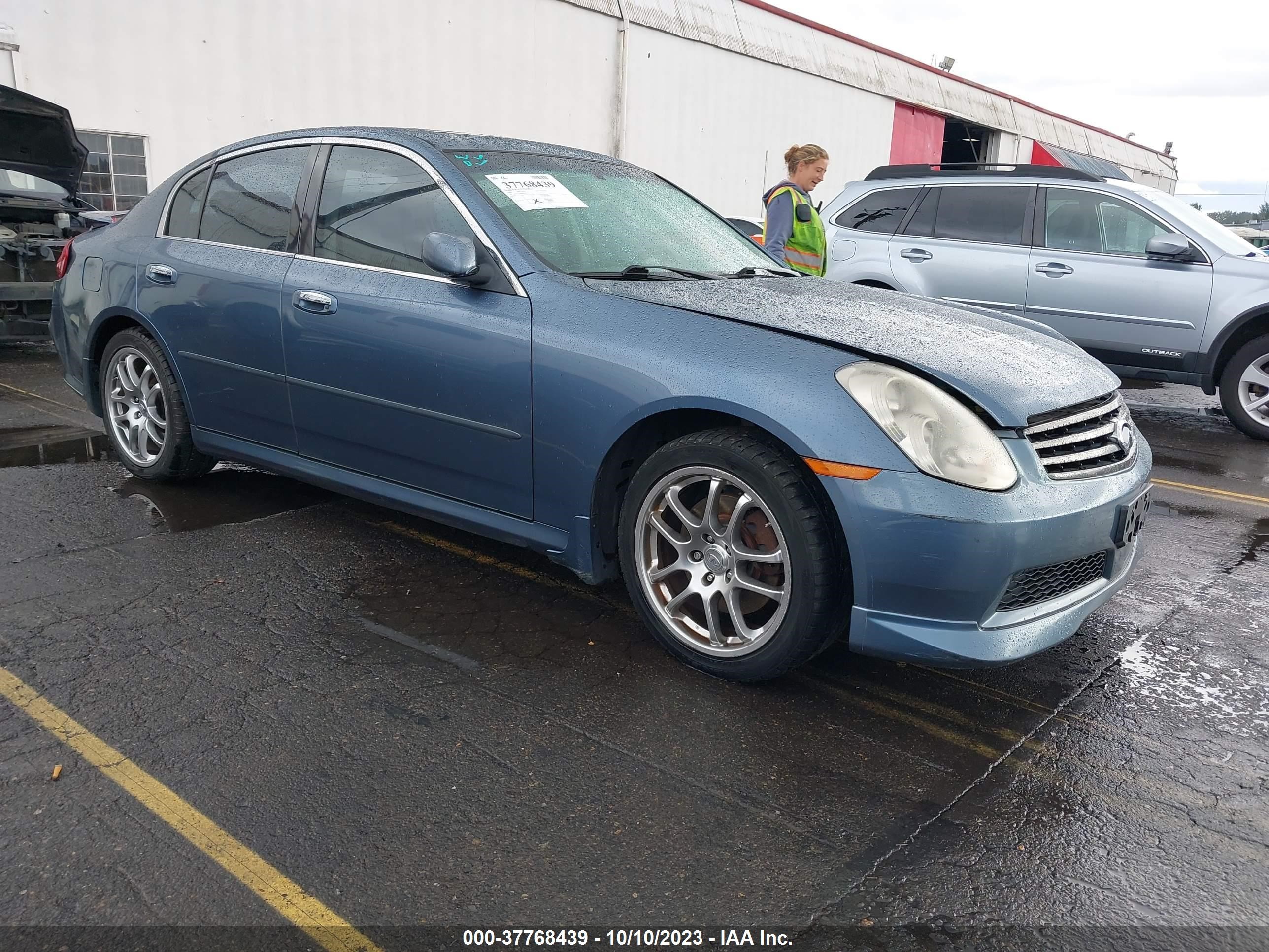 INFINITI G 2006 jnkcv51e86m503765