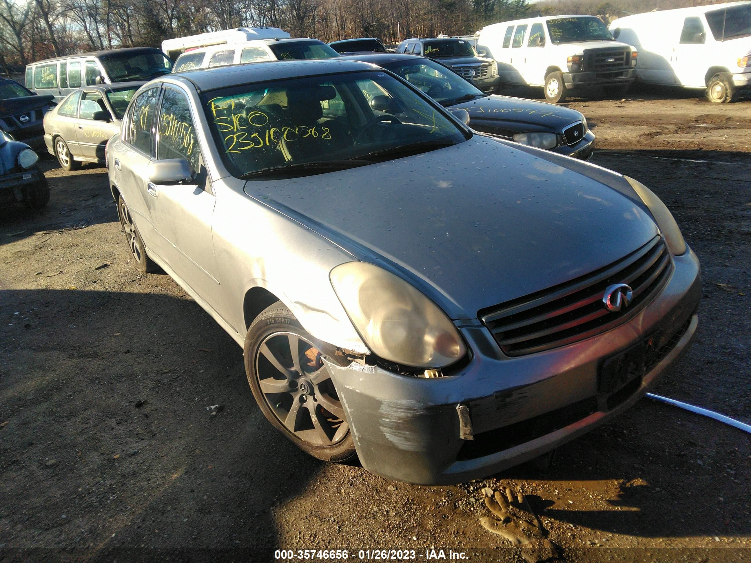 INFINITI G 2006 jnkcv51fx6m614505