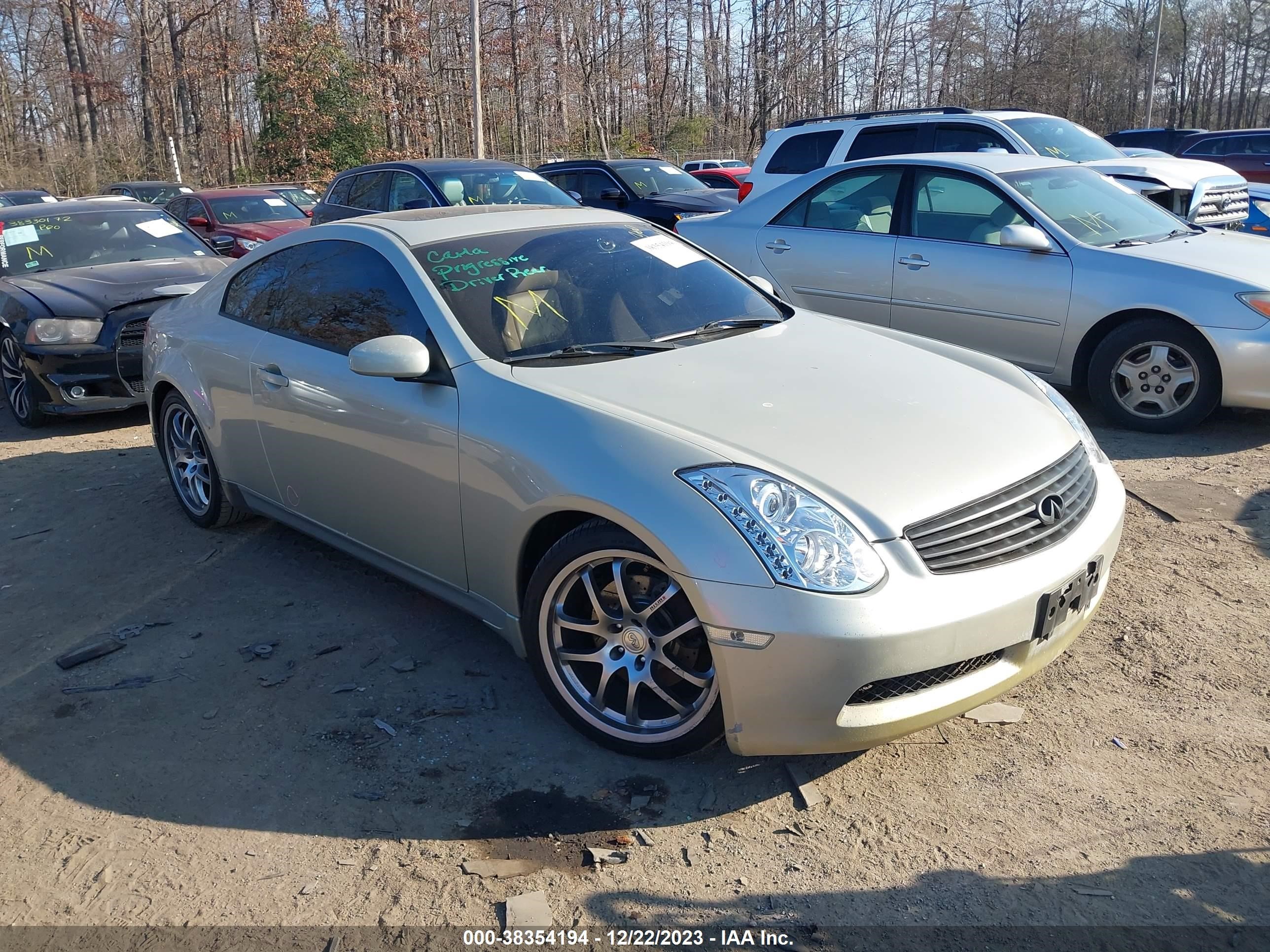 INFINITI G 2005 jnkcv54e85m404468