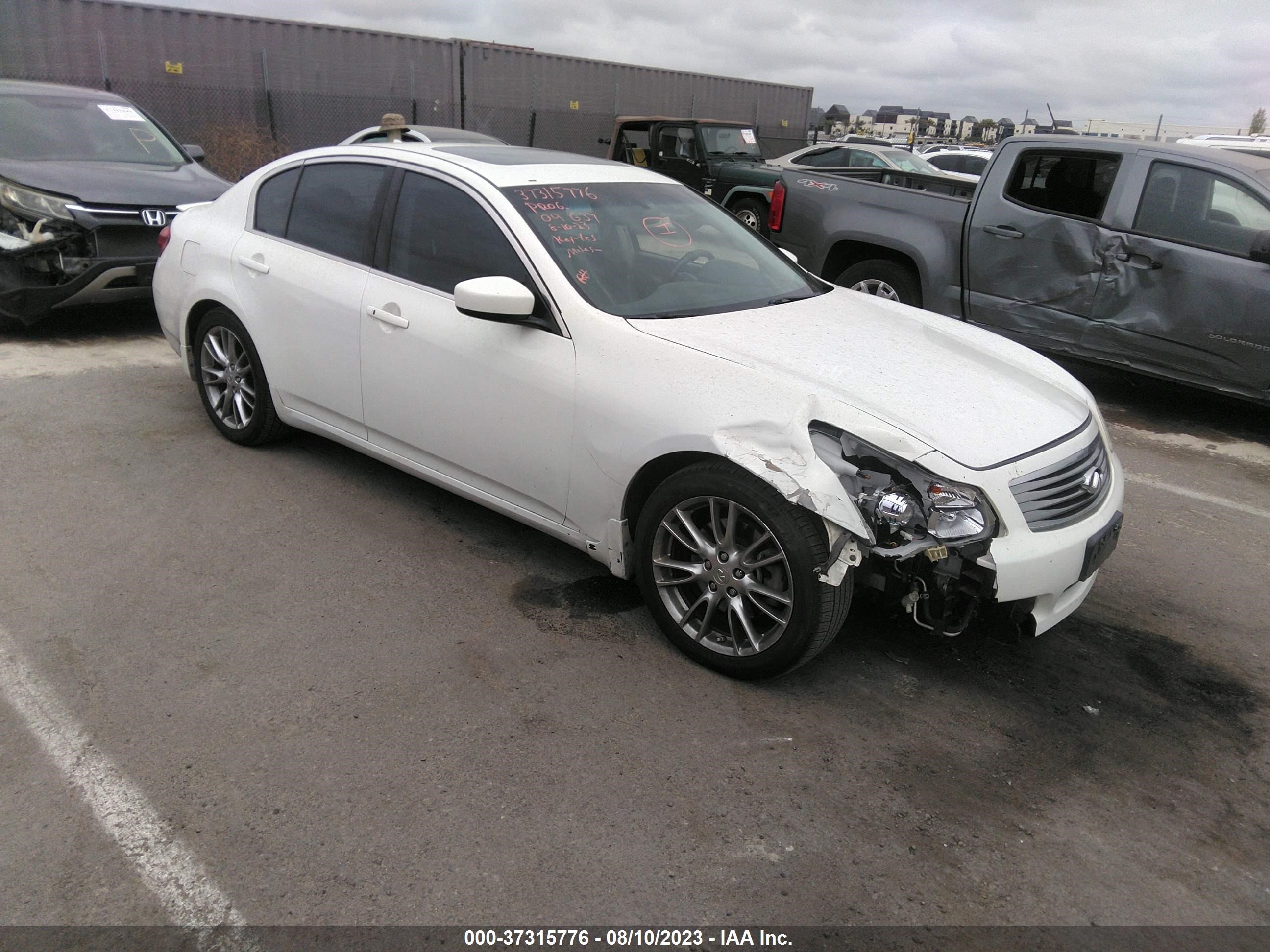 INFINITI G 2009 jnkcv61e69m303624