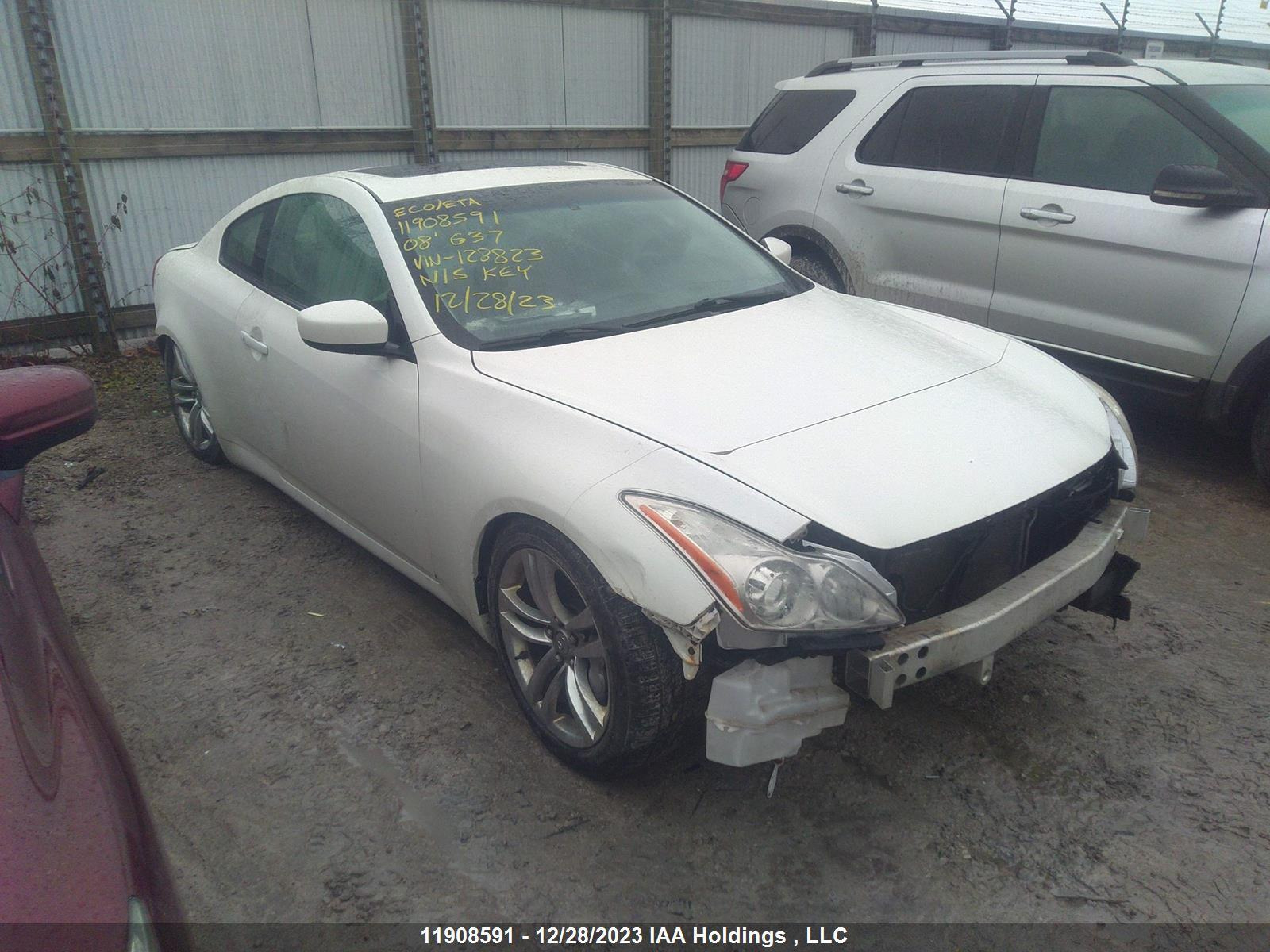 INFINITI G 2008 jnkcv64ex8m128823