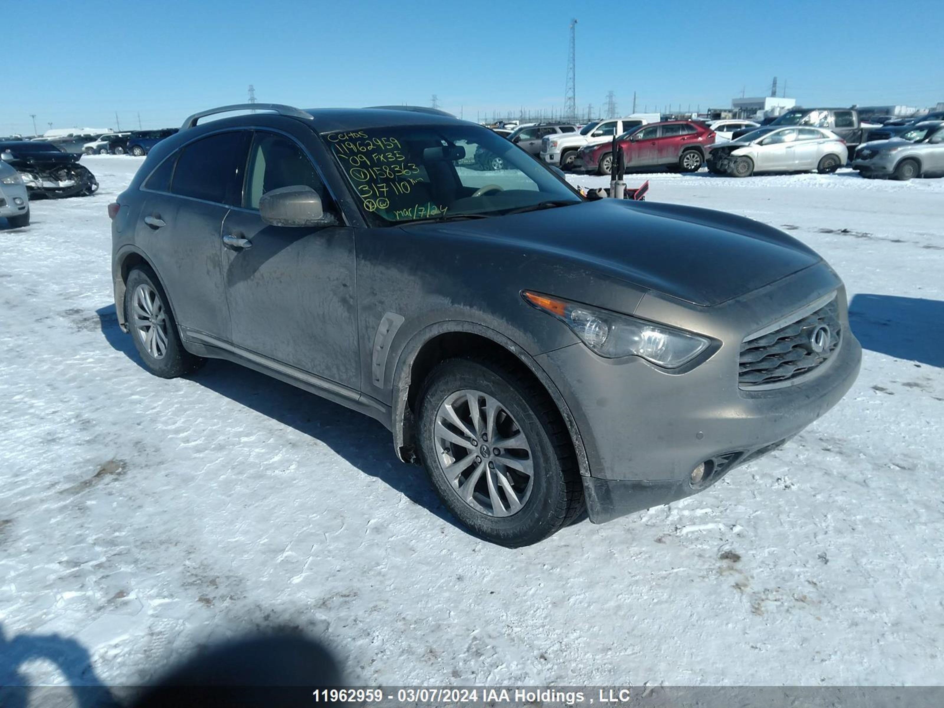 INFINITI FX 2009 jnras18w89m158363