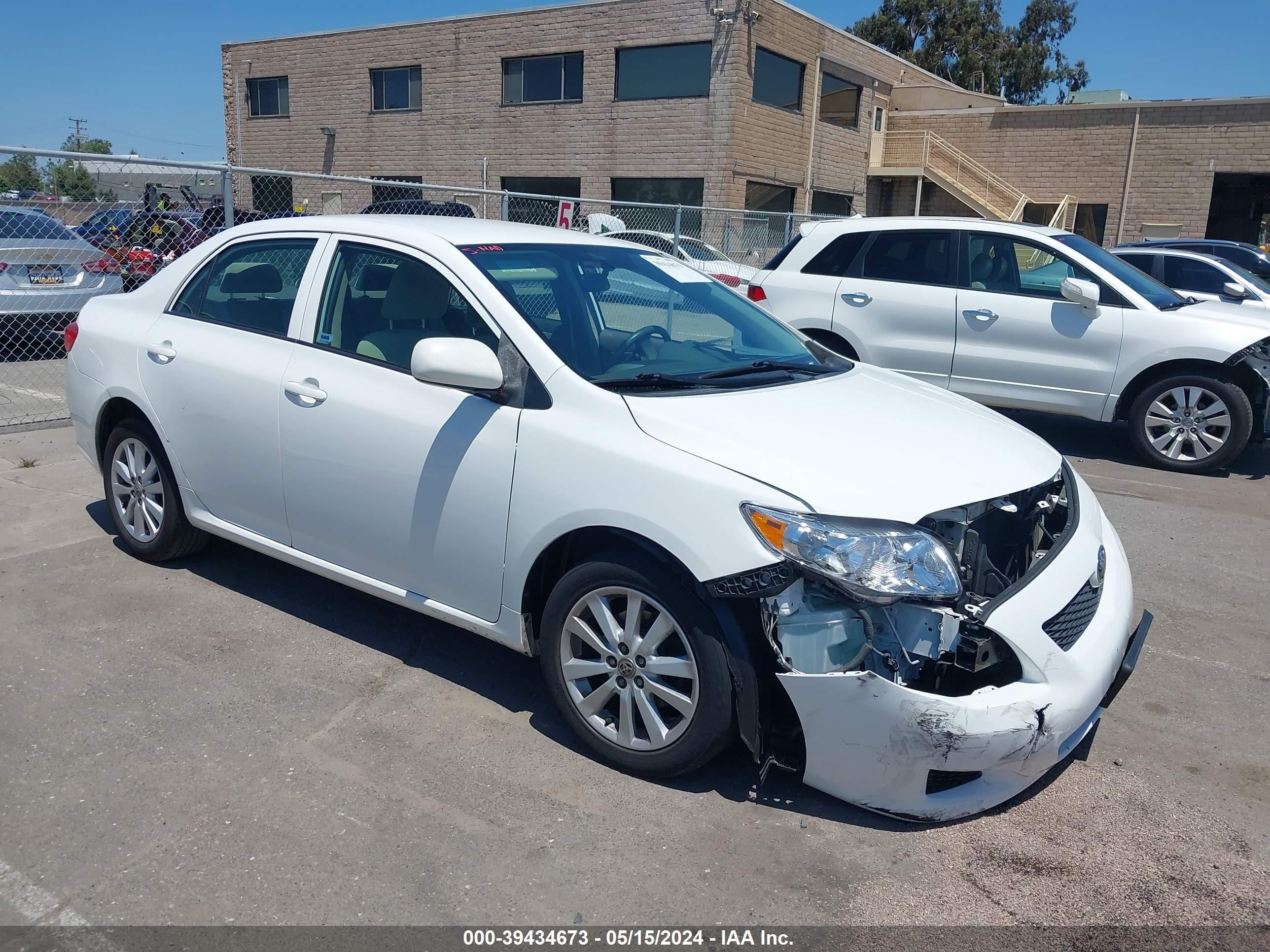 TOYOTA COROLLA 2009 jtdbl40e199029308