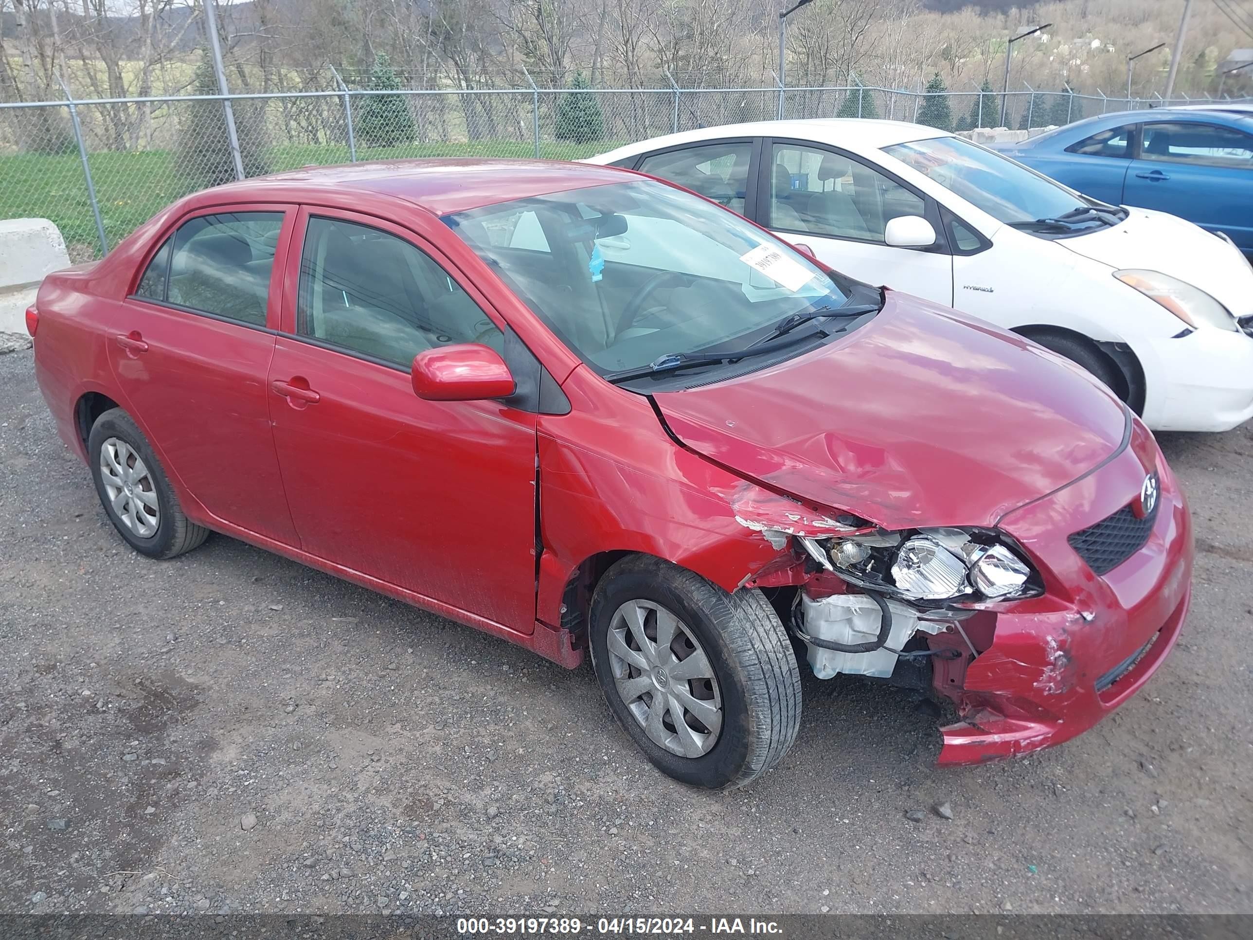 TOYOTA COROLLA 2009 jtdbl40e19j008327