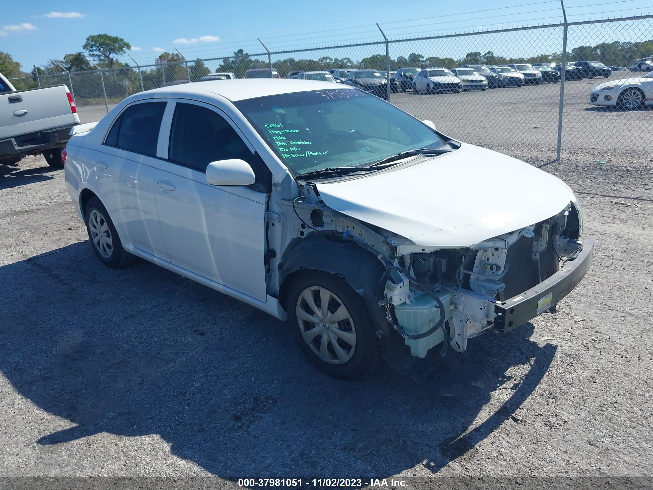 TOYOTA COROLLA 2009 jtdbl40e29j026593