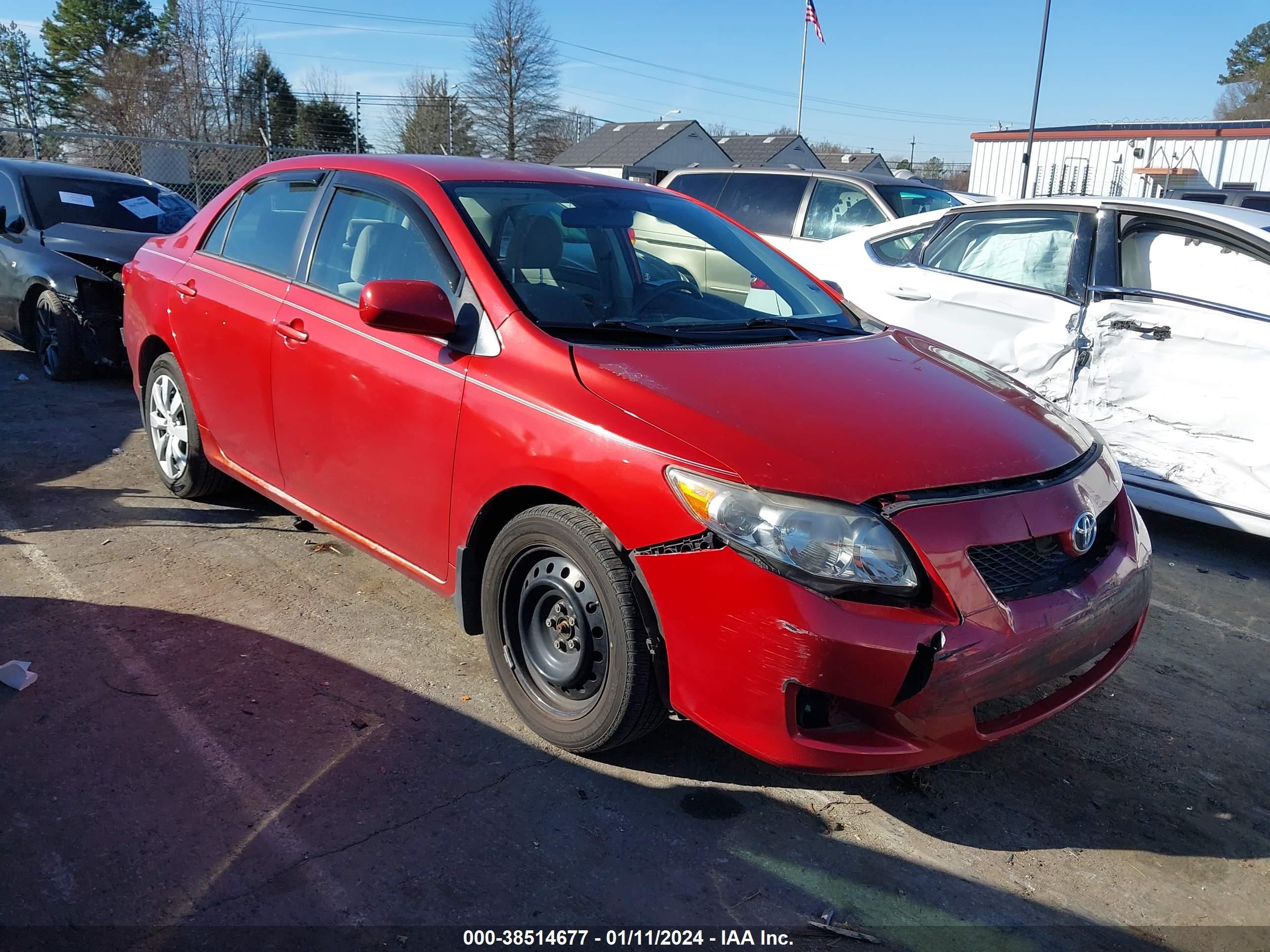 TOYOTA COROLLA 2009 jtdbl40e59j016981